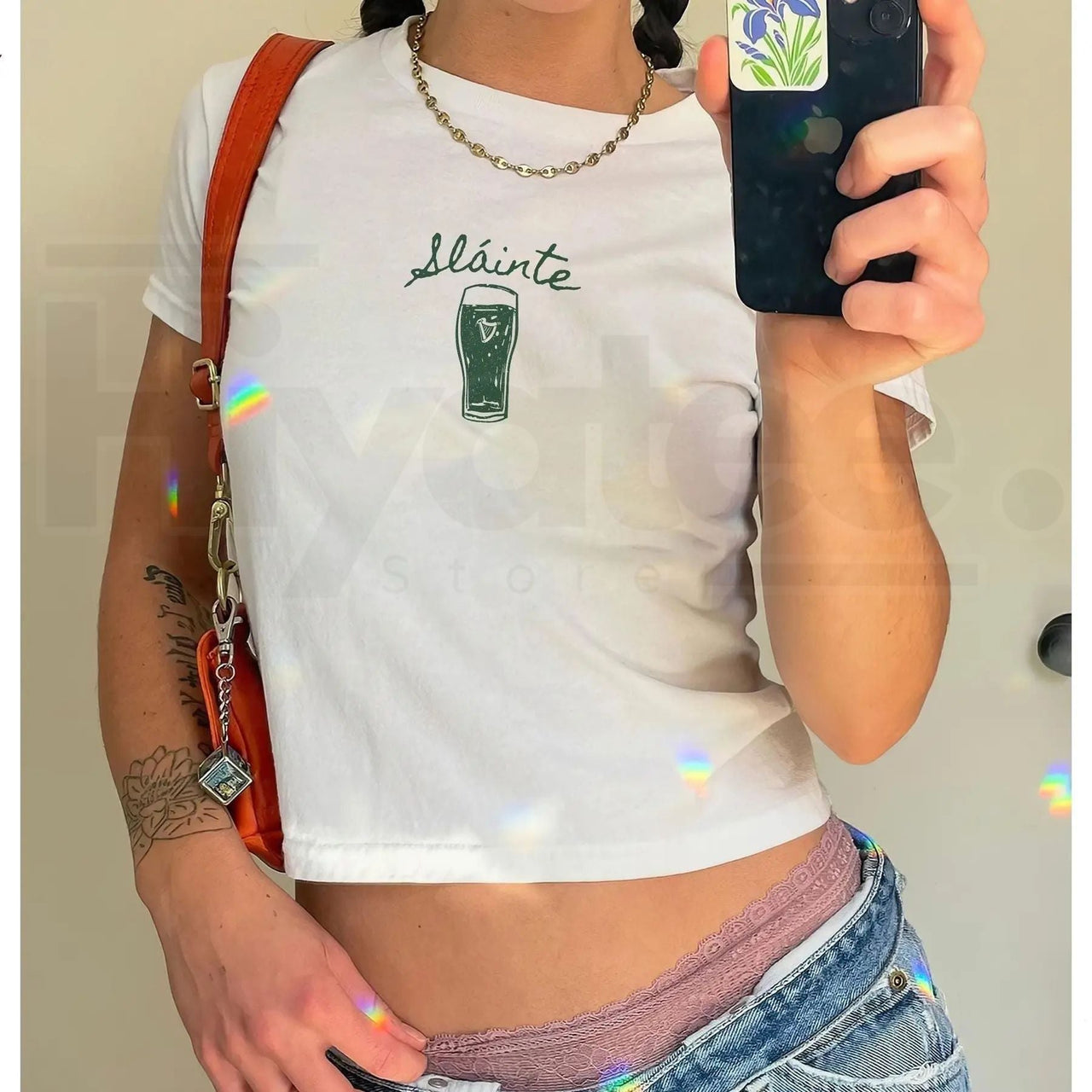 Sláinte Guinness Baby Tee – Irish Beer St. Patrick's Day Crop Top