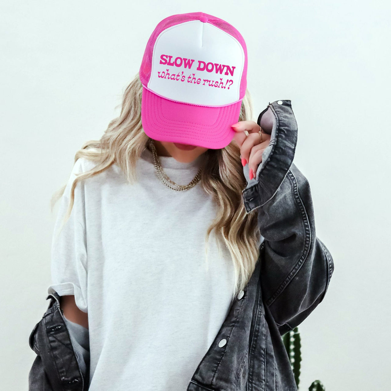 Slow Down, What's The Rush Trucker Hat