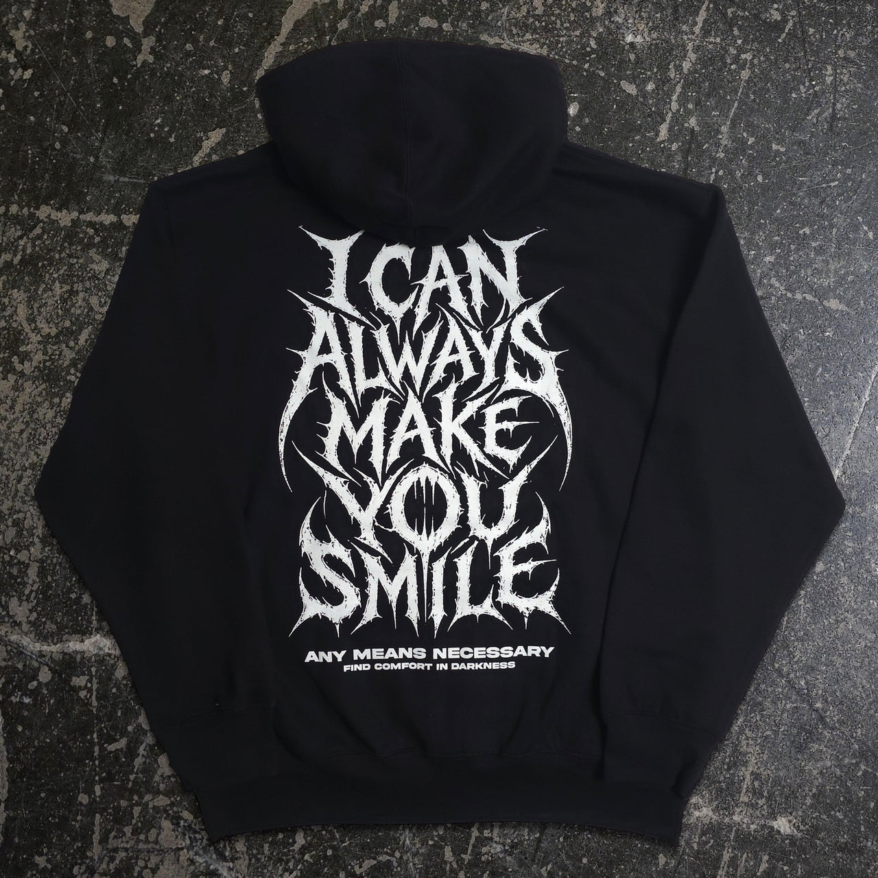 Always Smile Pullover Hoodie Black