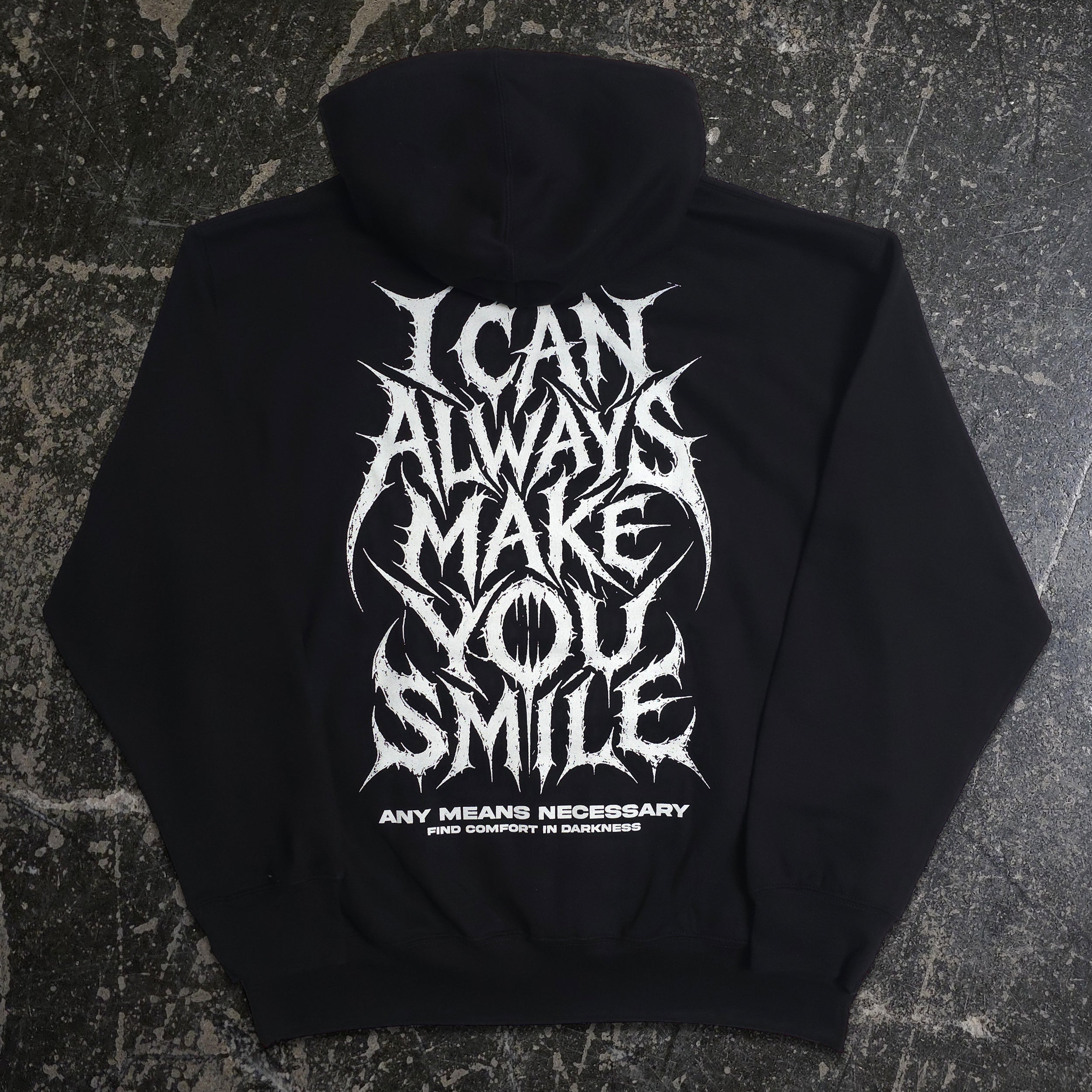 Always Smile Pullover Hoodie Black