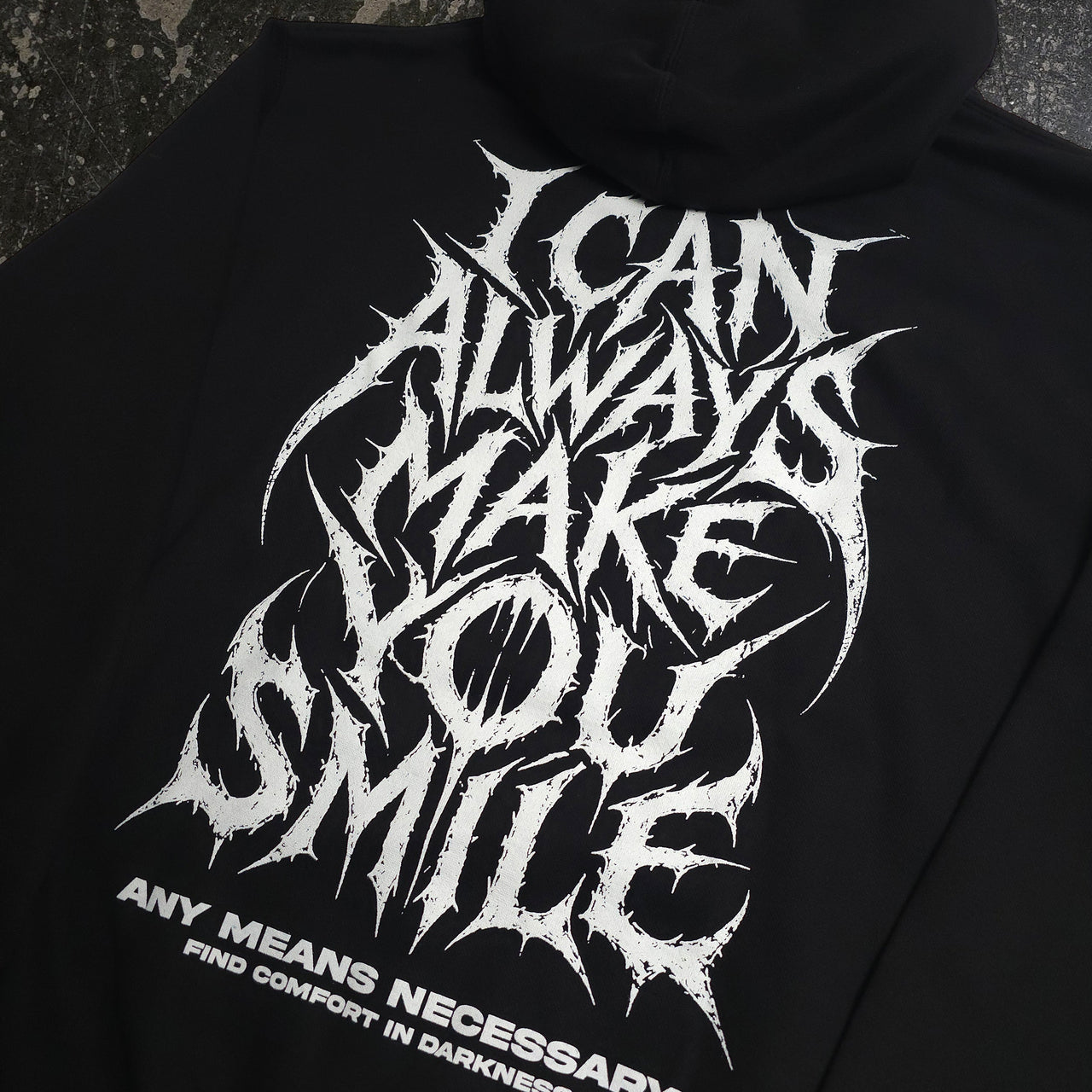 Always Smile Pullover Hoodie Black