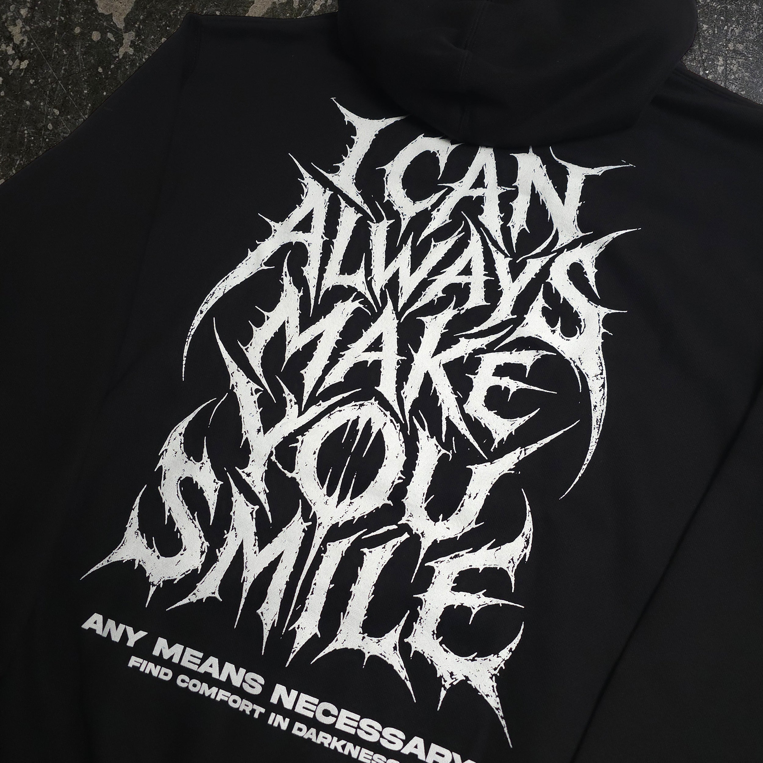 Always Smile Pullover Hoodie Black