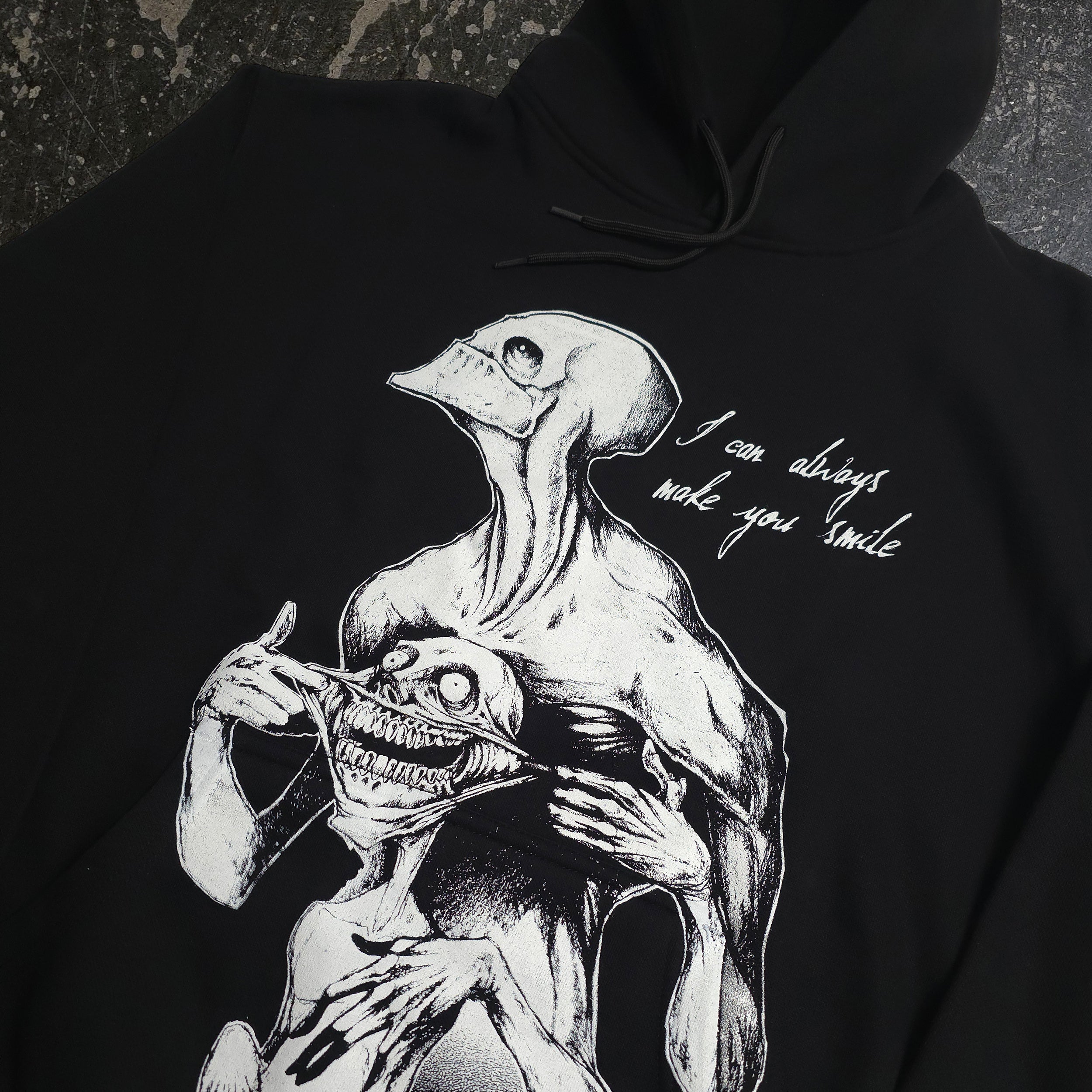 Always Smile Pullover Hoodie Black