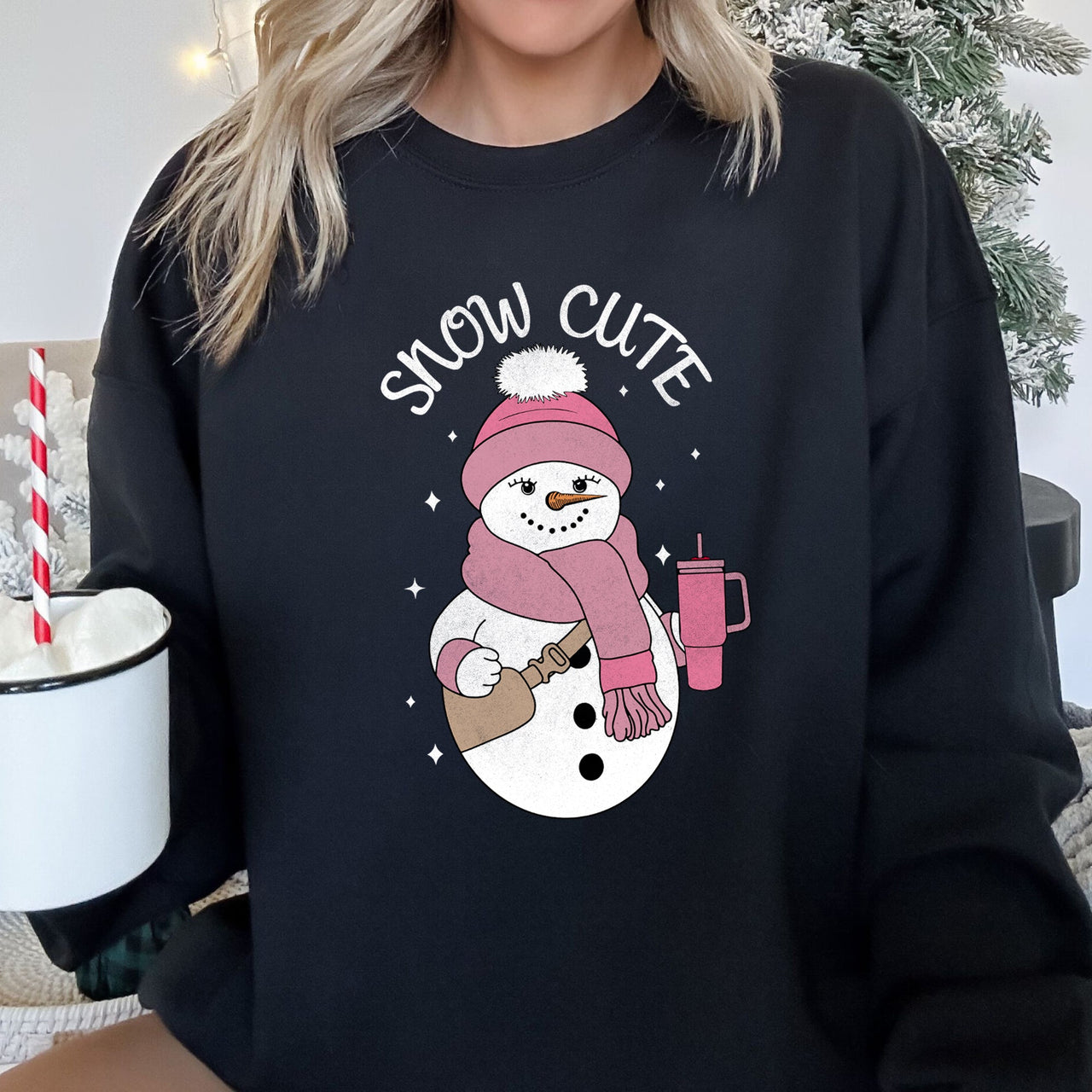 Snow Cute, Bougie Snowman Christmas Holiday Cheer Limited Edition Collectors Sweatshirt