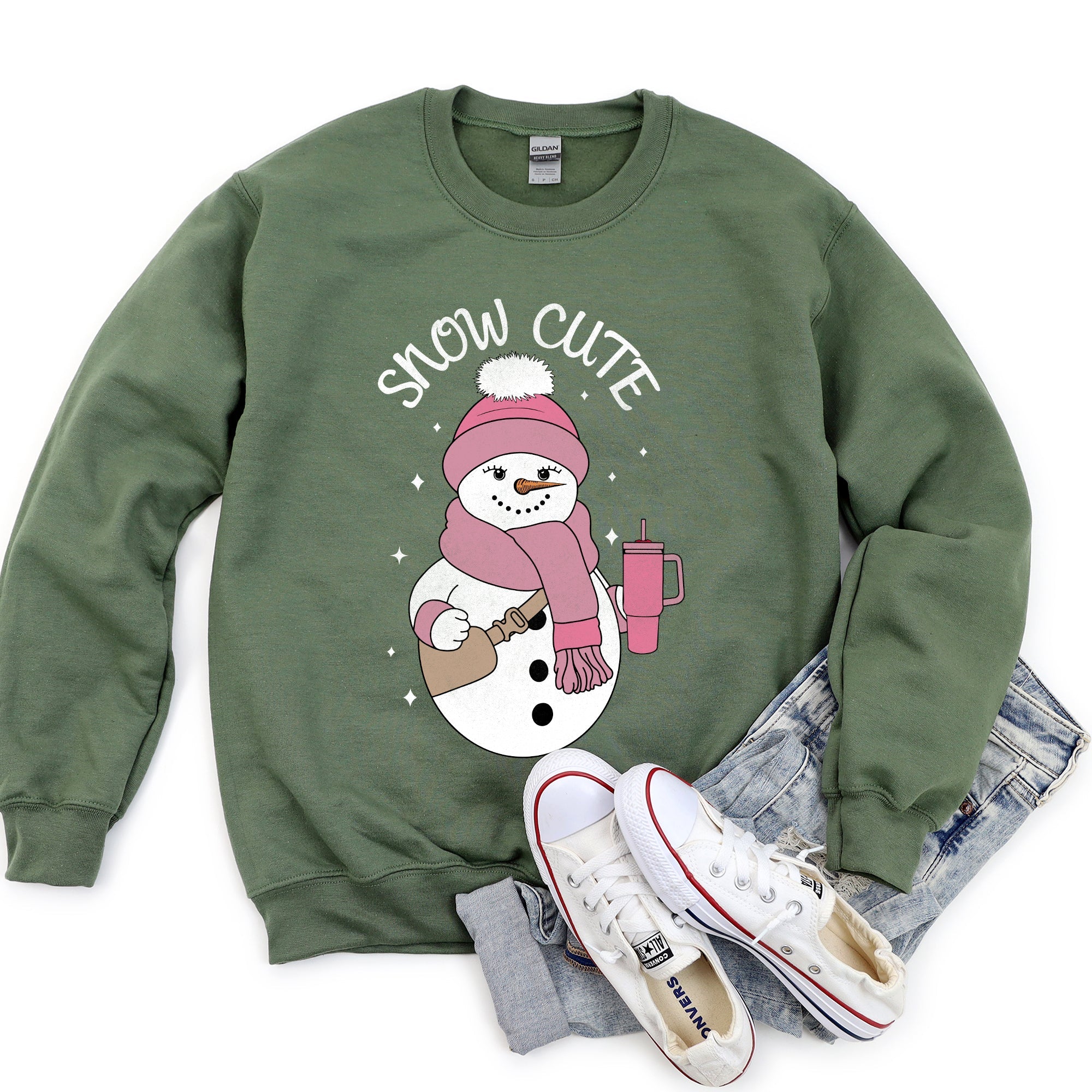 Snow Cute, Bougie Snowman Christmas Holiday Cheer Limited Edition Collectors Sweatshirt