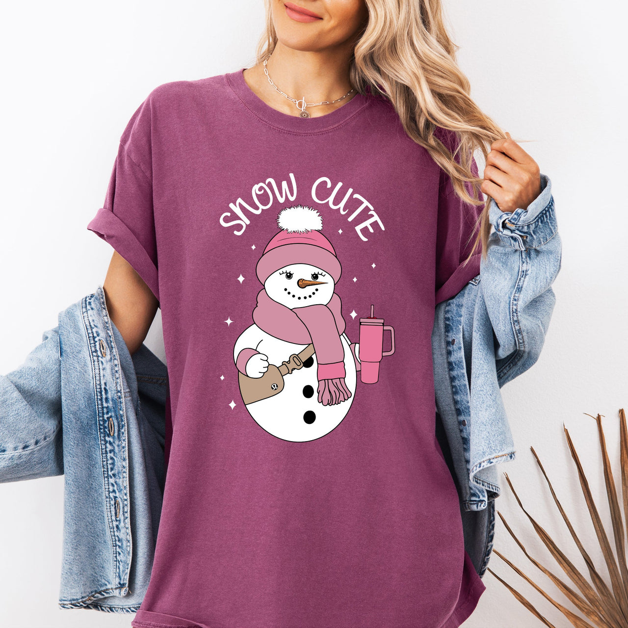Snow Cute Bougie Snowman Christmas Winter Xmas Cozy Holiday Edition Comfort Colors Tee