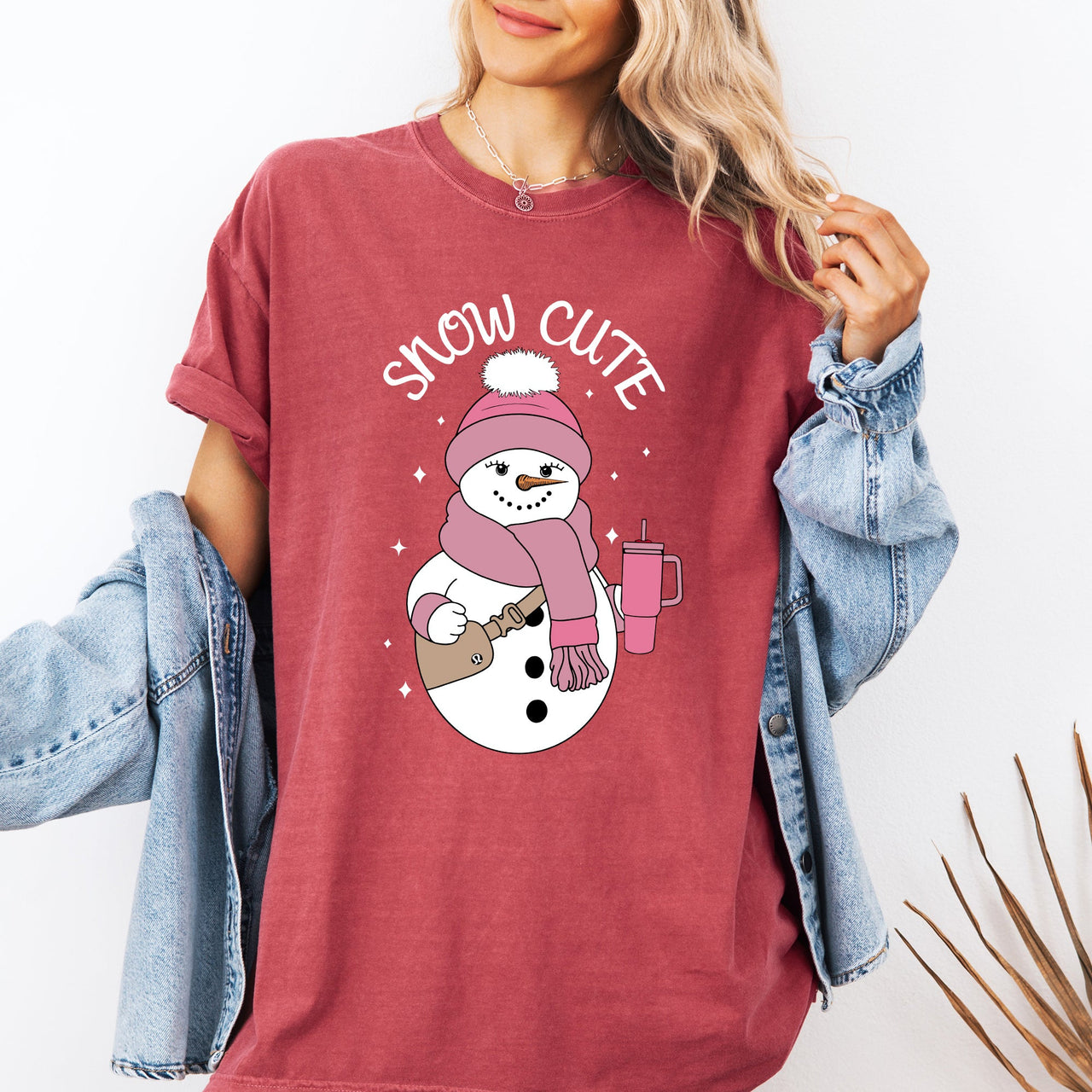Snow Cute Bougie Snowman Christmas Winter Xmas Cozy Holiday Edition Comfort Colors Tee