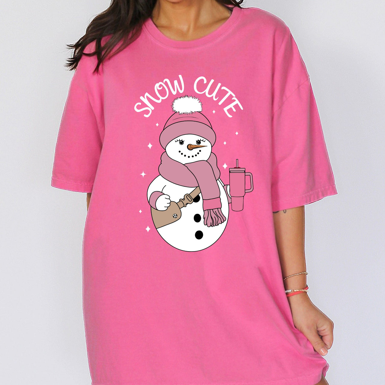 Snow Cute Bougie Snowman Christmas Winter Xmas Cozy Holiday Edition Comfort Colors Tee