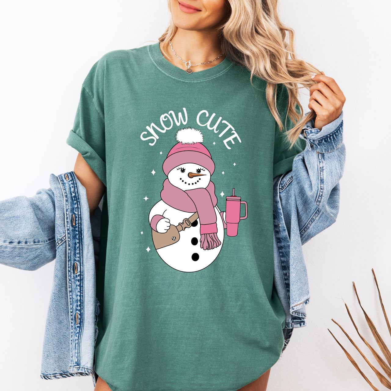 Snow Cute Bougie Snowman Christmas Winter Xmas Cozy Holiday Edition Comfort Colors Tee