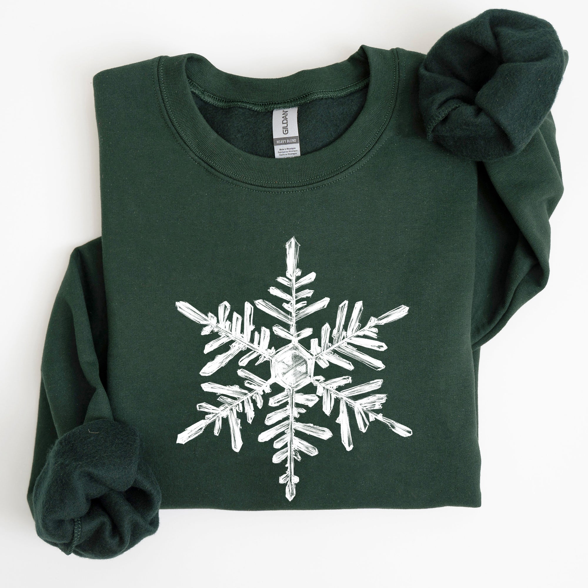 Snowflake Beautiful Winter Christmas Snow Xmas Cozy Holiday Pattern Graphic Sweatshirt