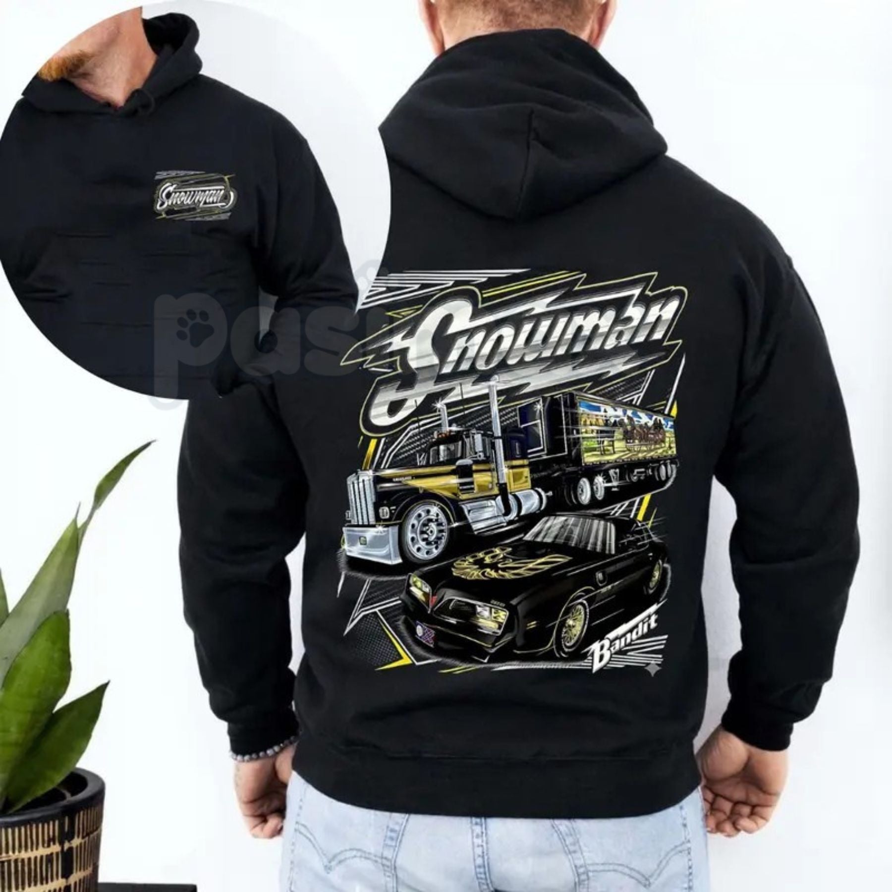 Snowman's Bootlegging Service 2-Sided Hoodie – Vintage Outlaw Trucking Graphic Pullover, Classic Southern Culture Apparel, Unisex