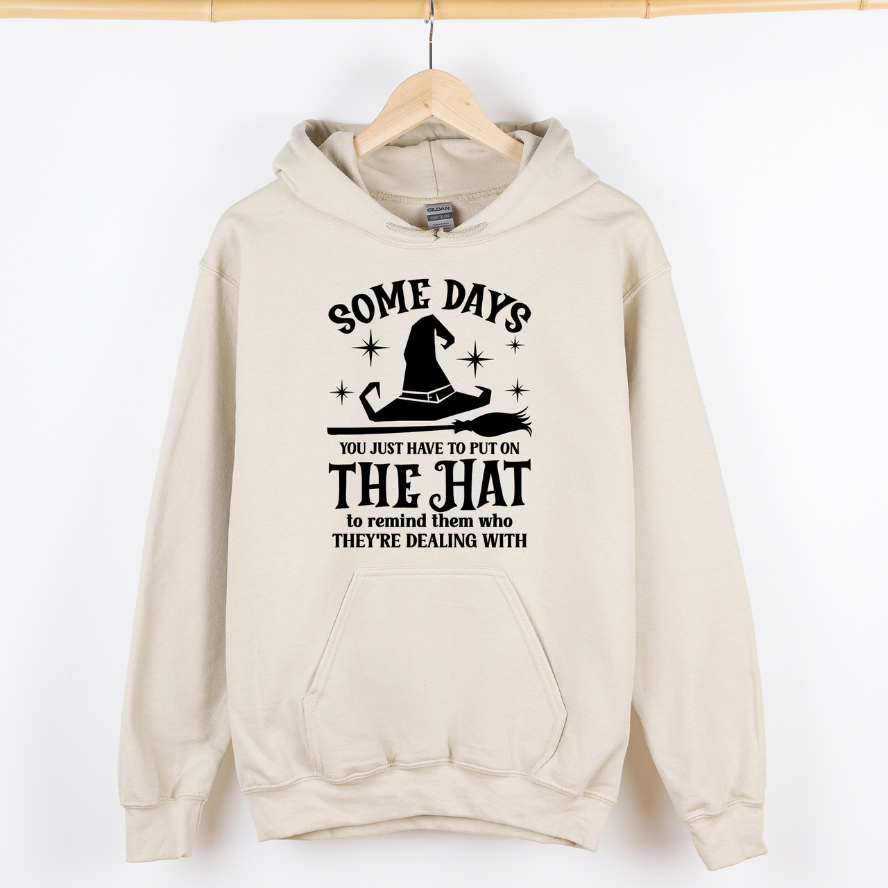 Season Of The Witch Retro Halloween Monster Artwork And Sassy Spooky Vibes Graphic Hoodie