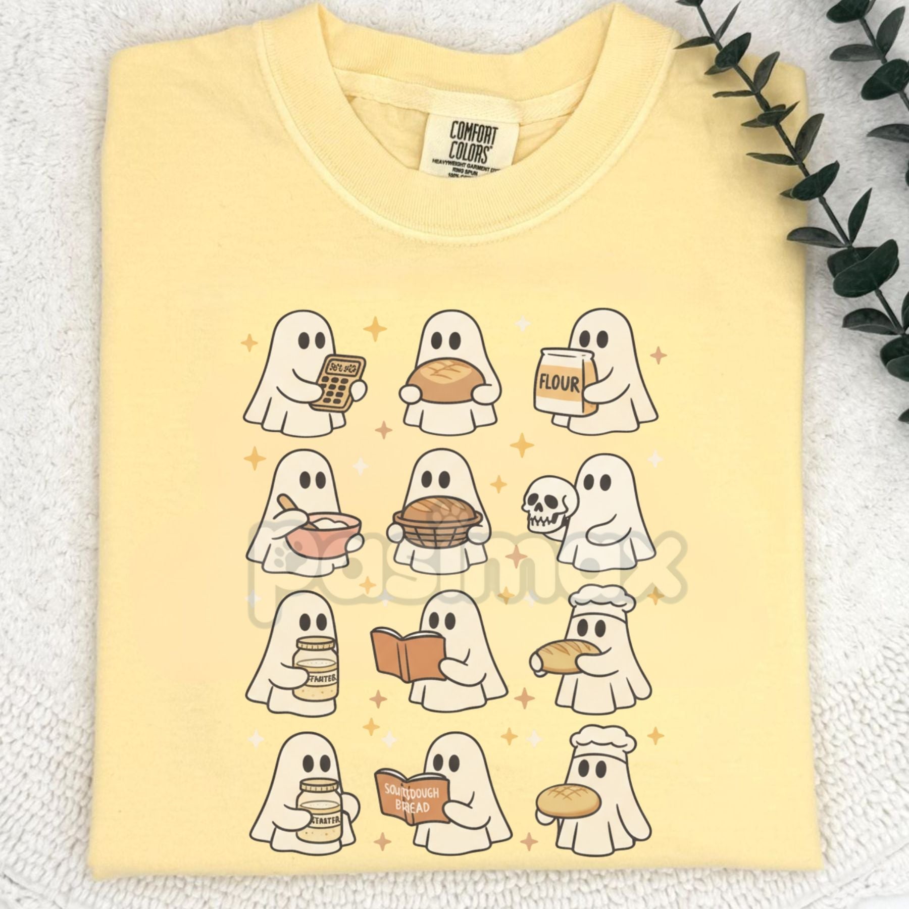 Sourdough Bread Halloween Shirt – Funny Baker Homemaker Tee, Cute Ghosts Cozy Fall Gift, Spooky Bread Pun T-Shirt