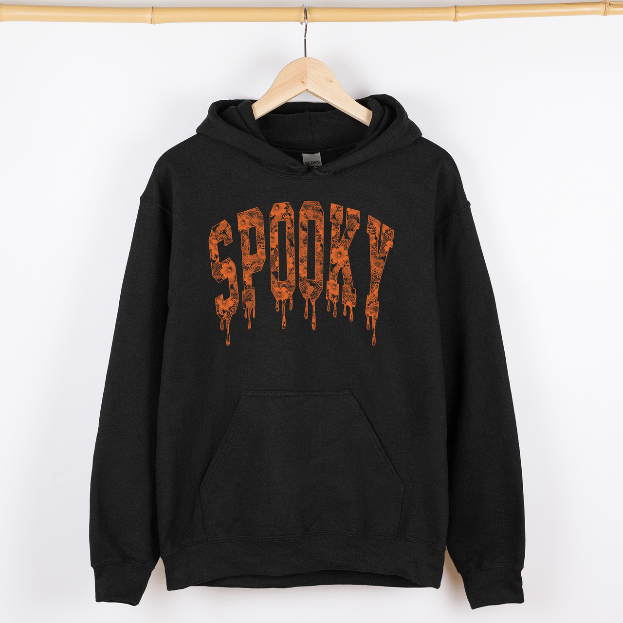 Spooky Strawberry Skeleton Coquette Halloween Faux Lace Vintage-Inspired Graphic Hoodie