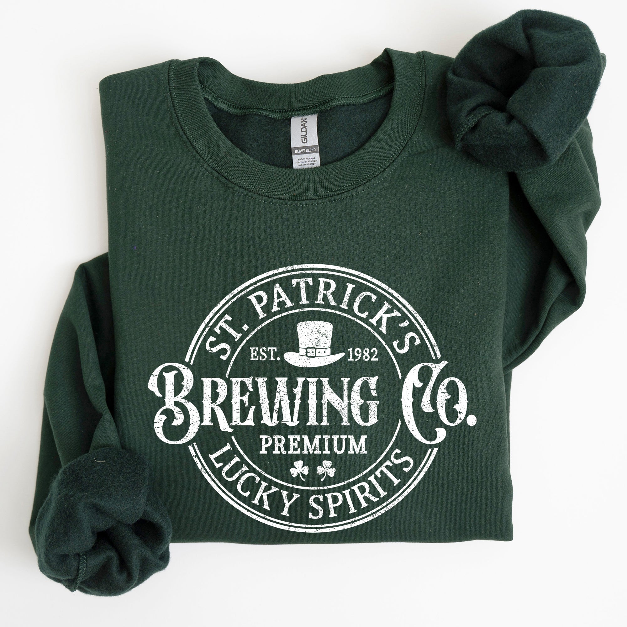 St Patrick's Brewing Beer St Patrick's Day Shamrock Irish Lager Graphic Sweatshirt