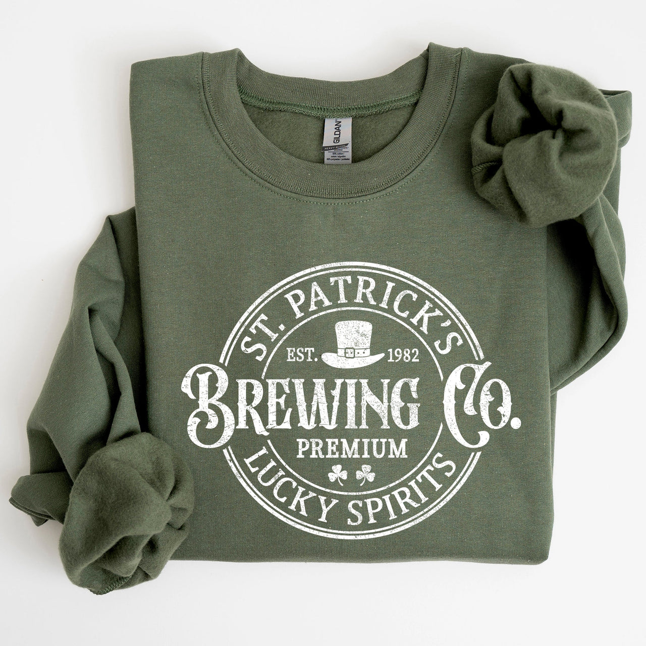 St Patrick's Brewing Beer St Patrick's Day Shamrock Irish Lager Graphic Sweatshirt