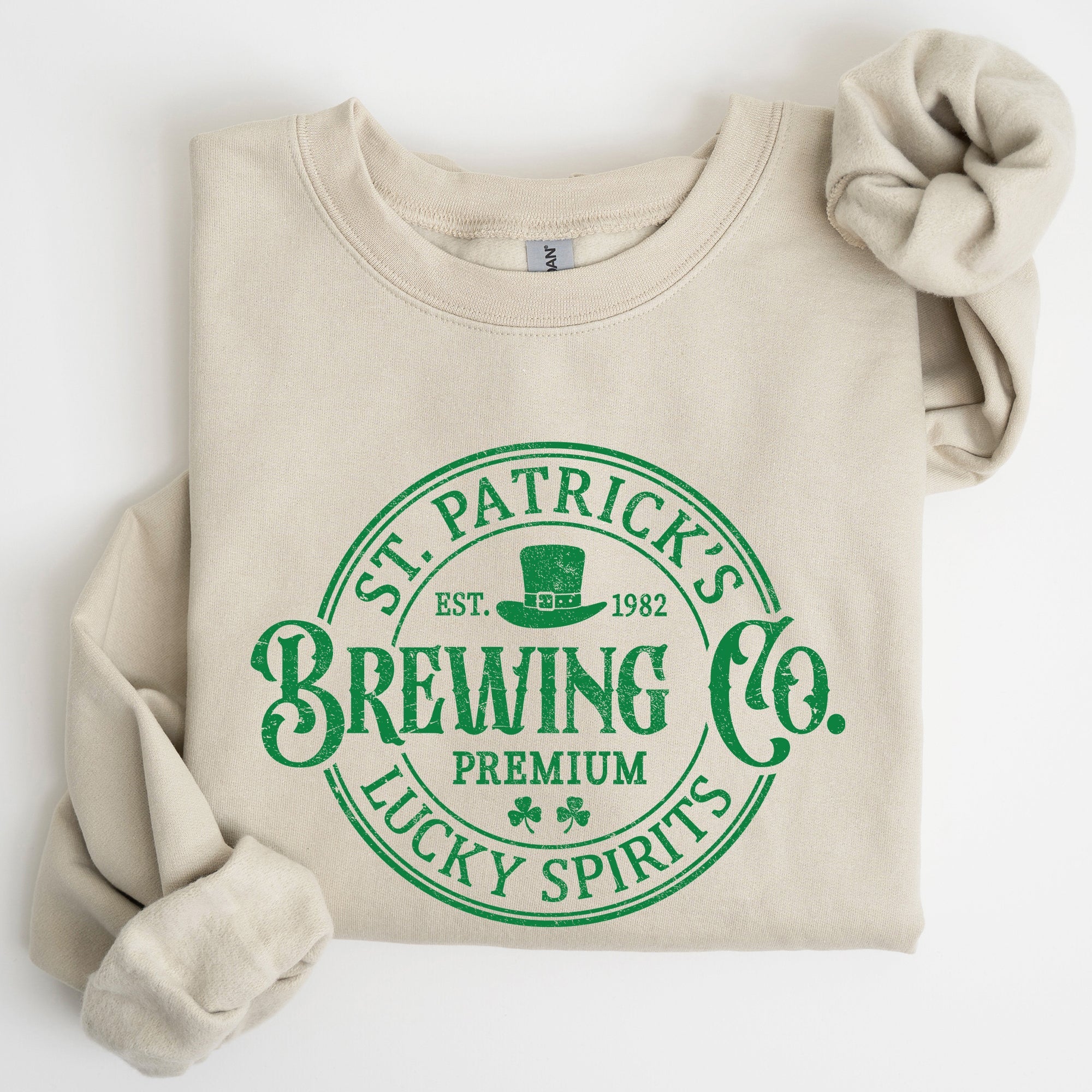 St Patrick's Brewing Beer St Patrick's Day Shamrock Irish Lager Graphic Sweatshirt
