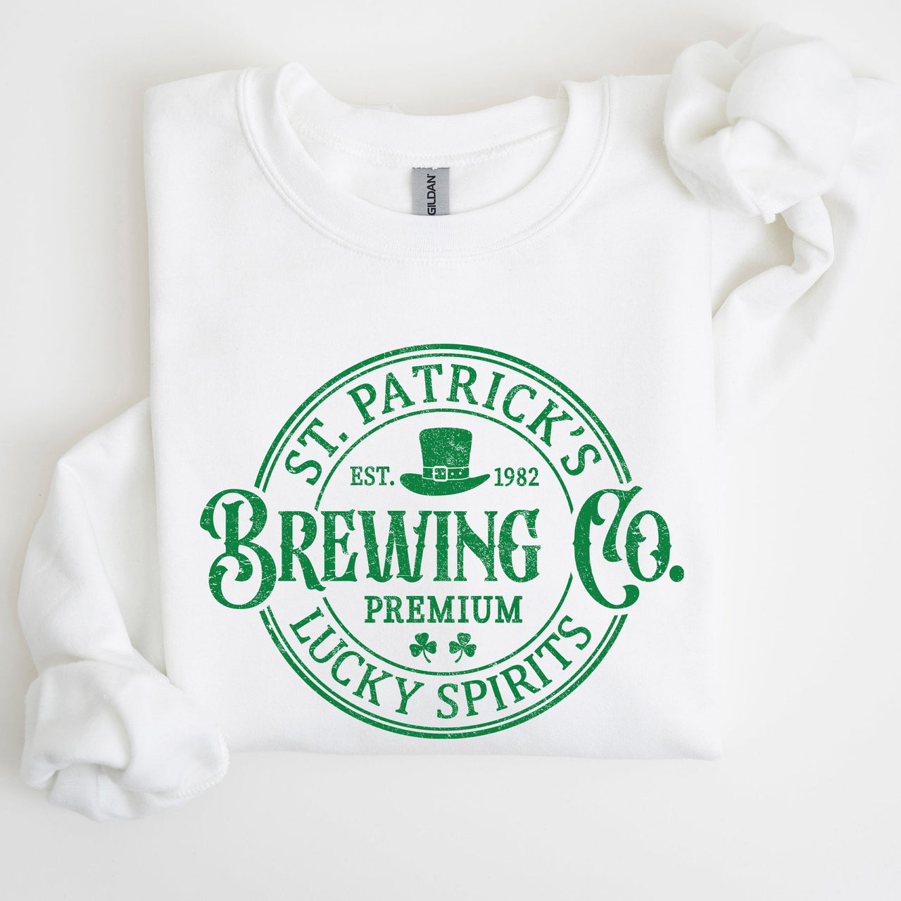 St Patrick's Brewing Beer St Patrick's Day Shamrock Irish Lager Graphic Sweatshirt