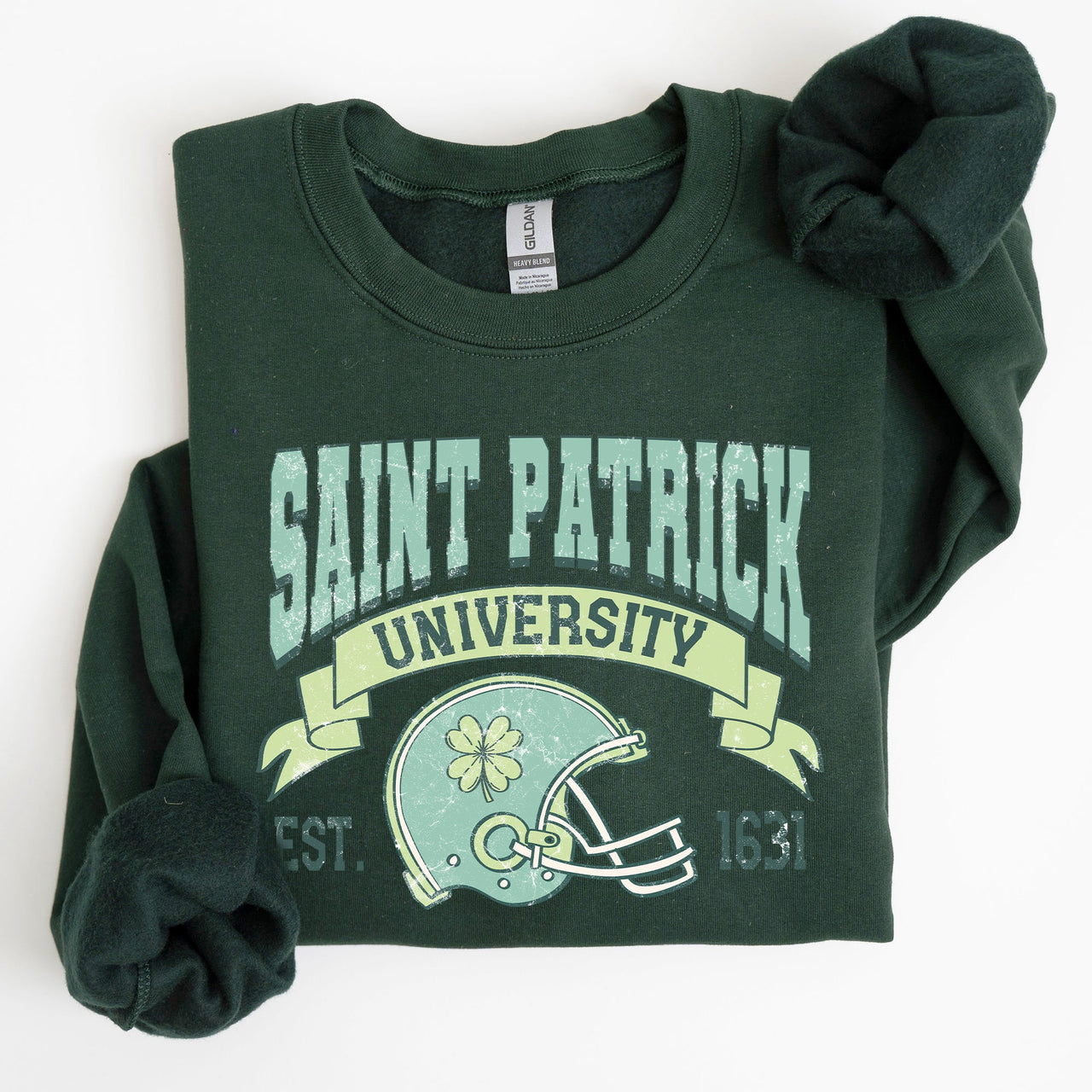 St Patrick University Vintage College Ireland Football St Patrick's Day Sweatshirt