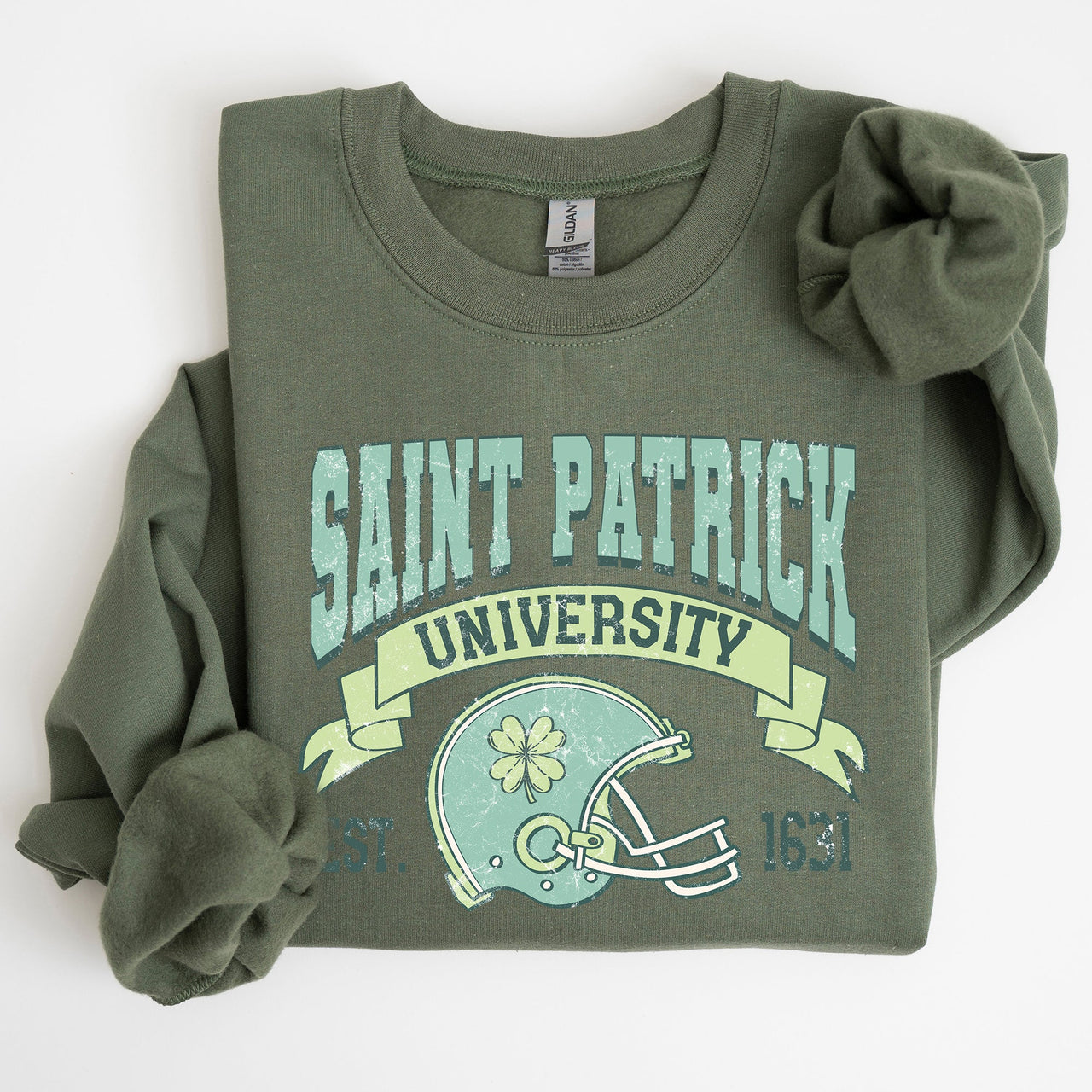 St Patrick University Vintage College Ireland Football St Patrick's Day Sweatshirt