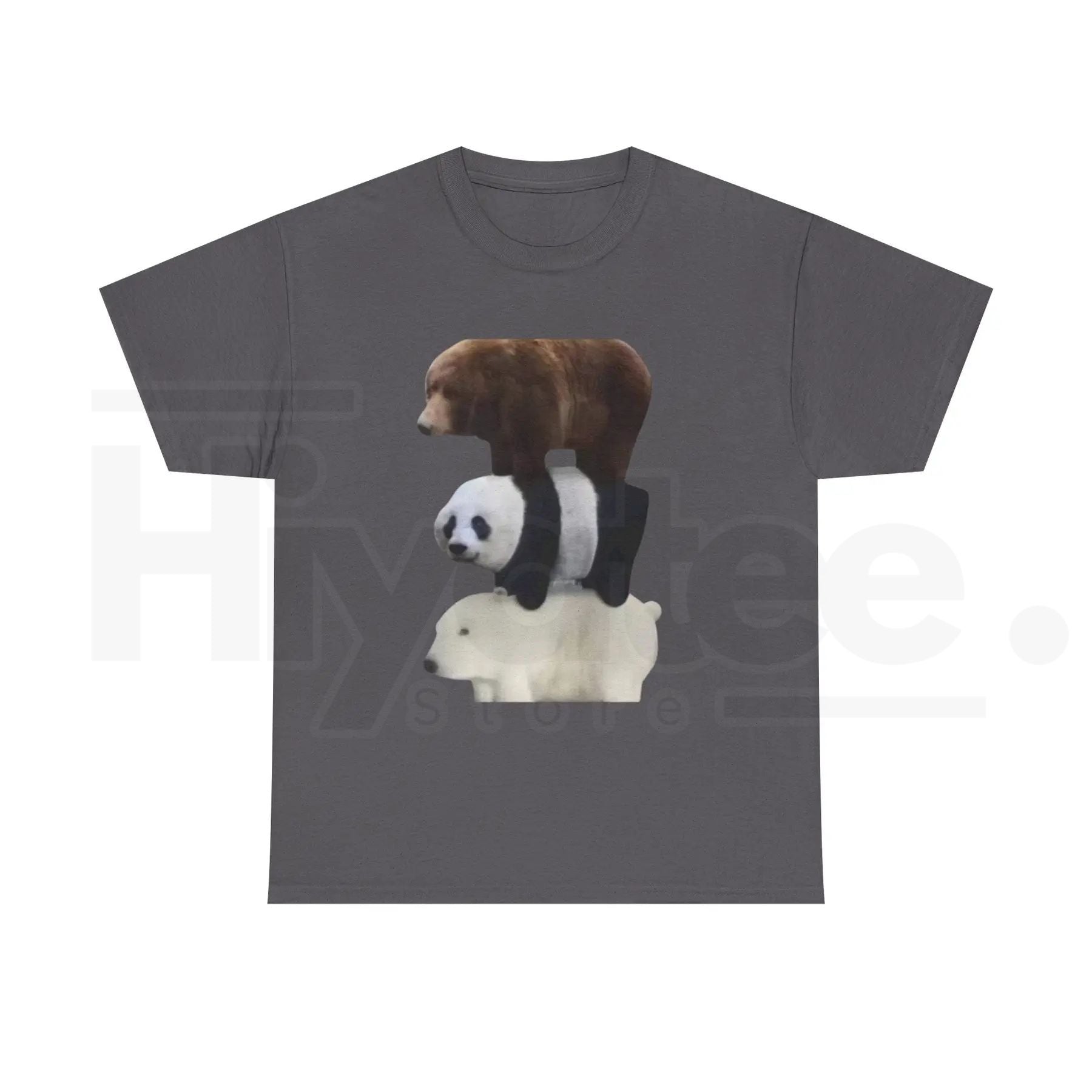 Stacked Bears Graphic Tee – Cute Polar, Panda & Brown Bear Unisex Shirt