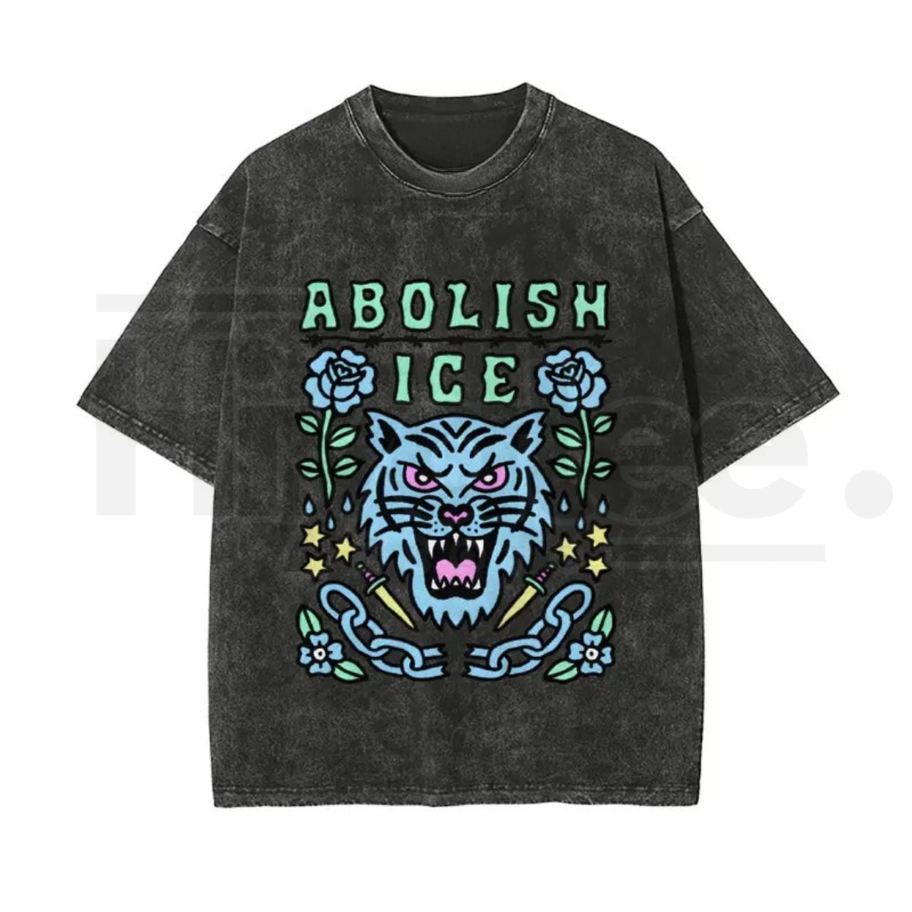 Statement Graphic Vintage Washed T-Shirt – Bold Satirical Cotton Unisex Tee