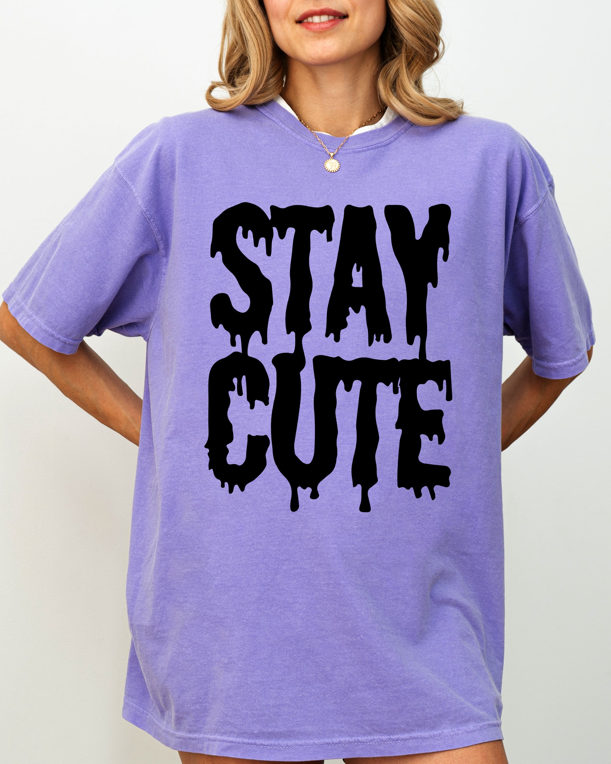 Stay Cute Spooky Creepy Halloween Exclusive Graphic Edition For Haunted Wardrobe Collection Comfort Colors Tee