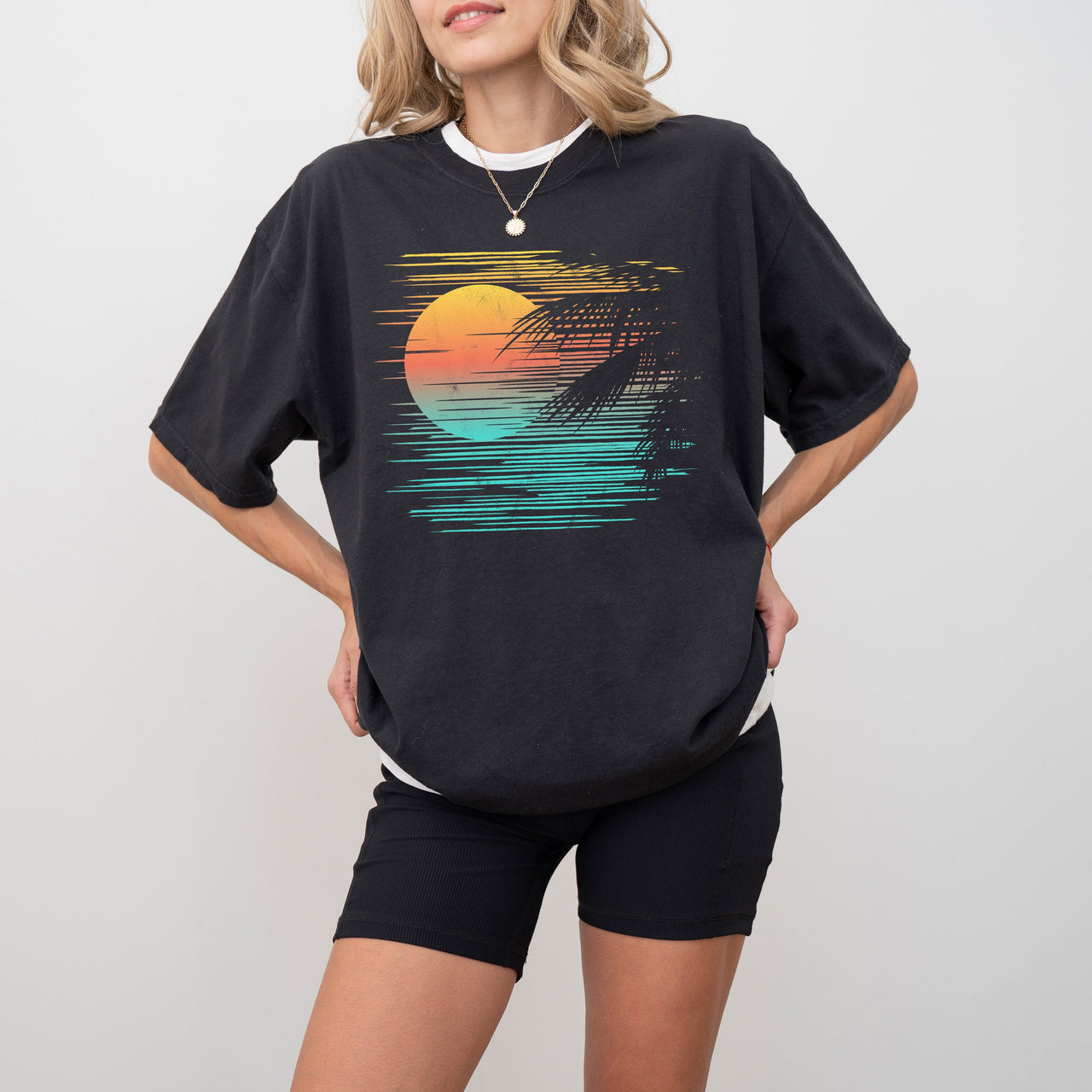 Summer Sunset Beach Vibes Palm Tree Lined Edition Embracing Hot Girl Summer Coastal Dream Comfort Colors Tee