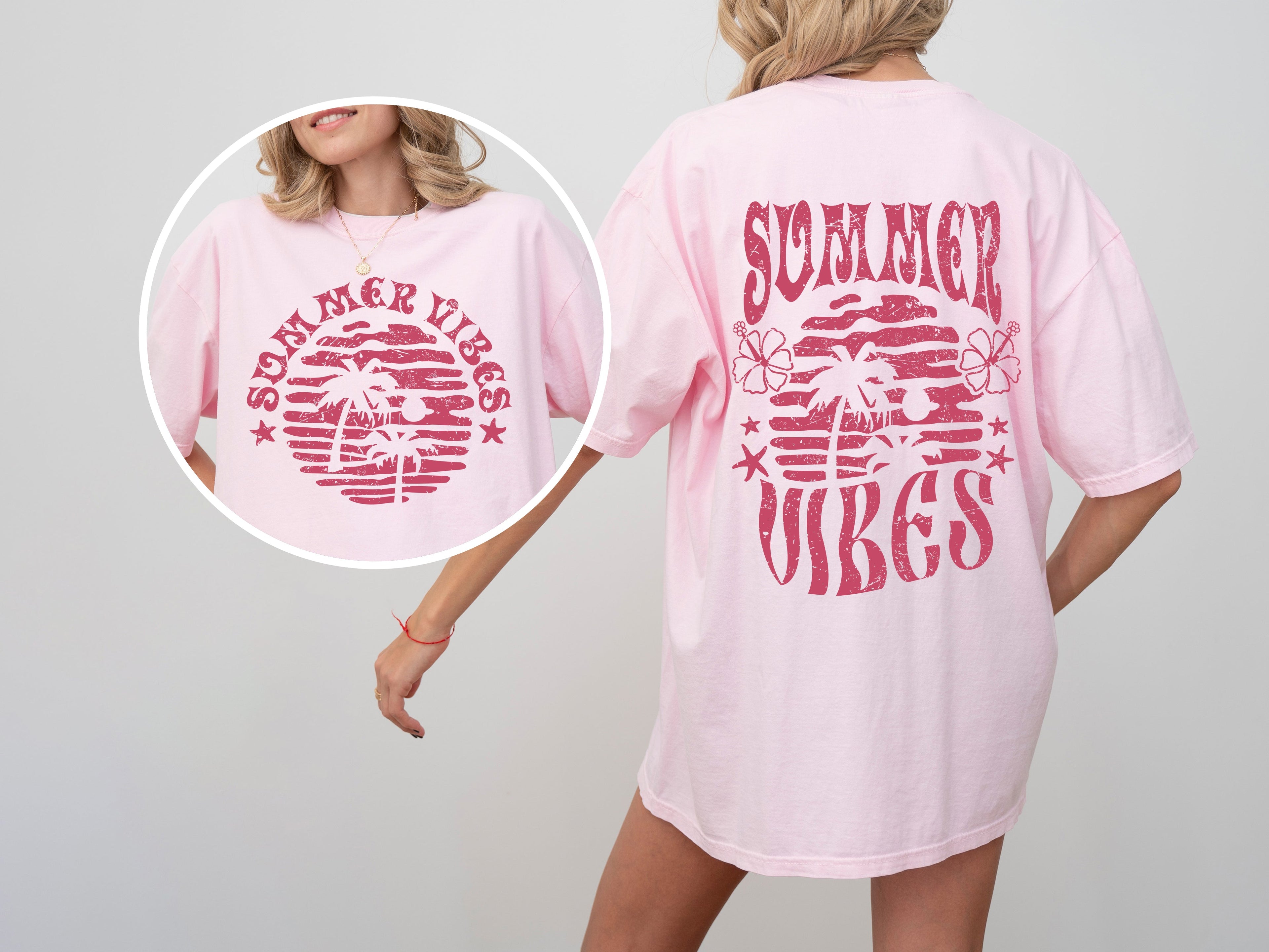 Summer Vibes Beach Fun Palm Tree Hot Girl Summer Comfort Colors Tee