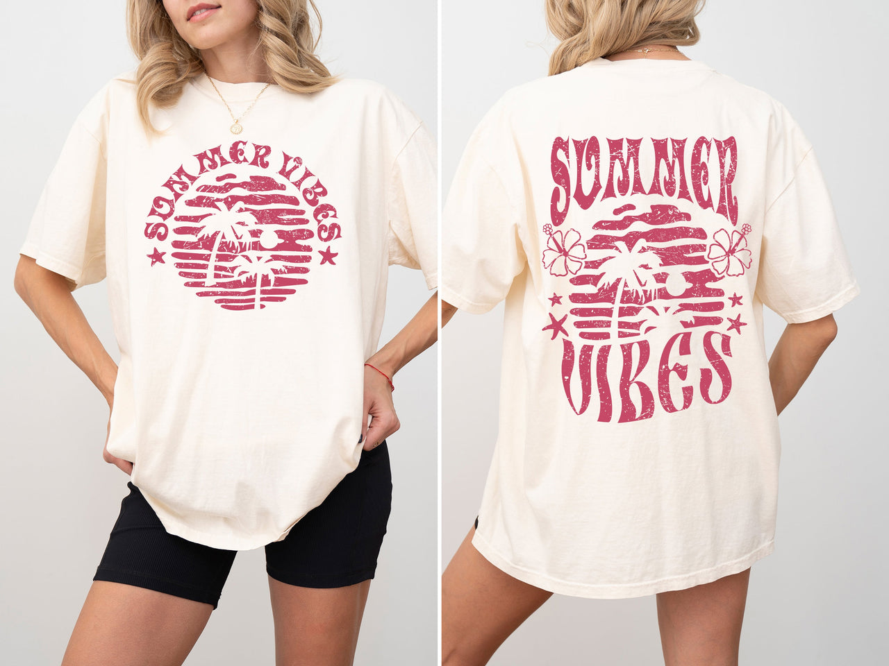 Summer Vibes Beach Fun Palm Tree Hot Girl Summer Comfort Colors Tee