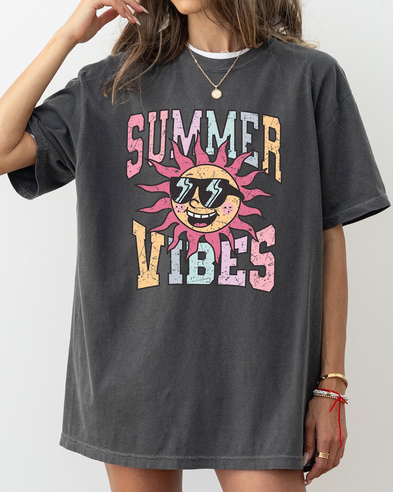 Summer Vibes Retro Hot Girl Summer Beach Vacation Edition Collection Comfort Colors Tee