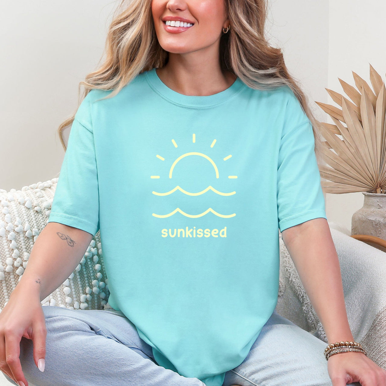 Sunkissed Retro Minimalist Sunshine Beach Summer Vibes Edition Comfort Colors Tee