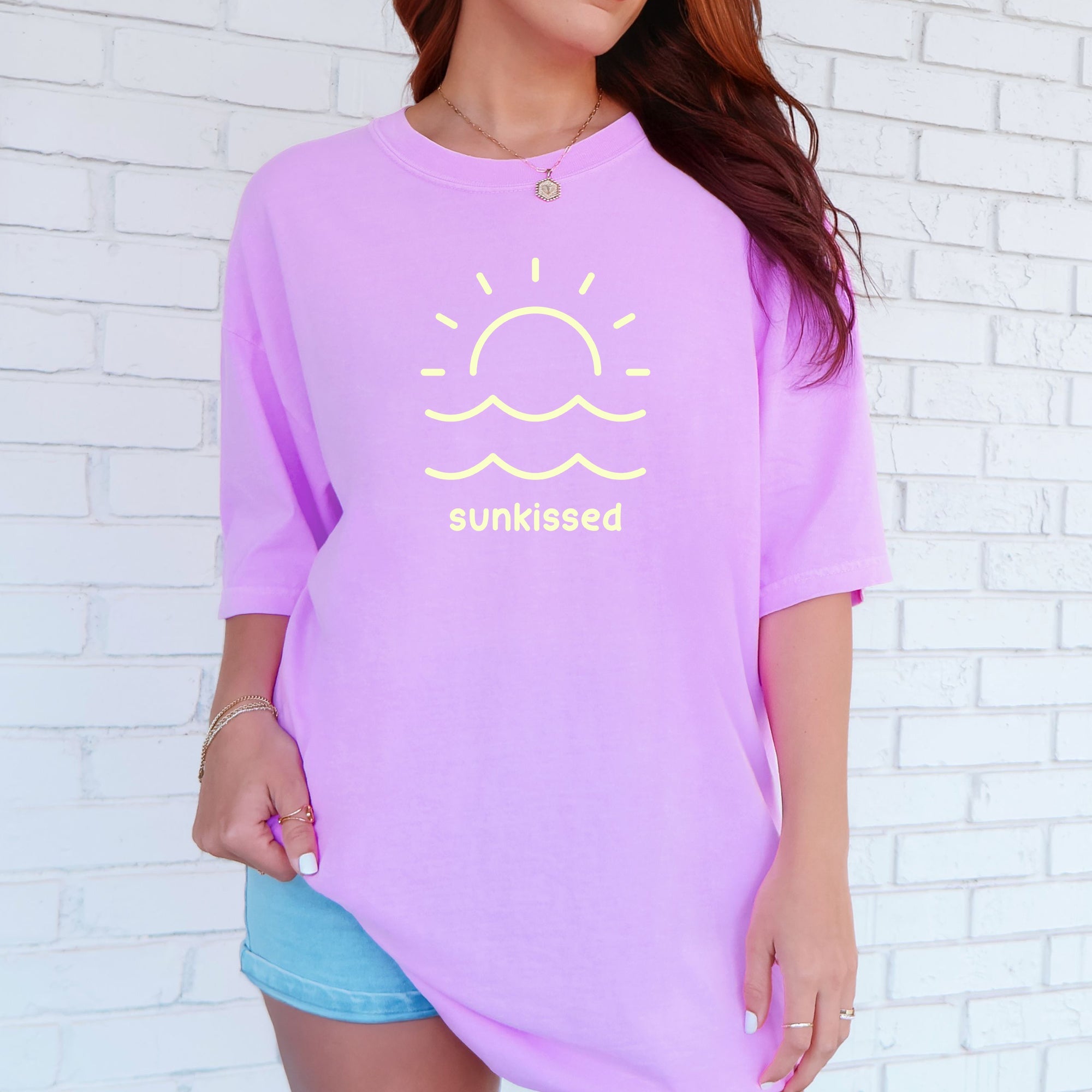 Sunkissed Retro Minimalist Sunshine Beach Summer Vibes Edition Comfort Colors Tee