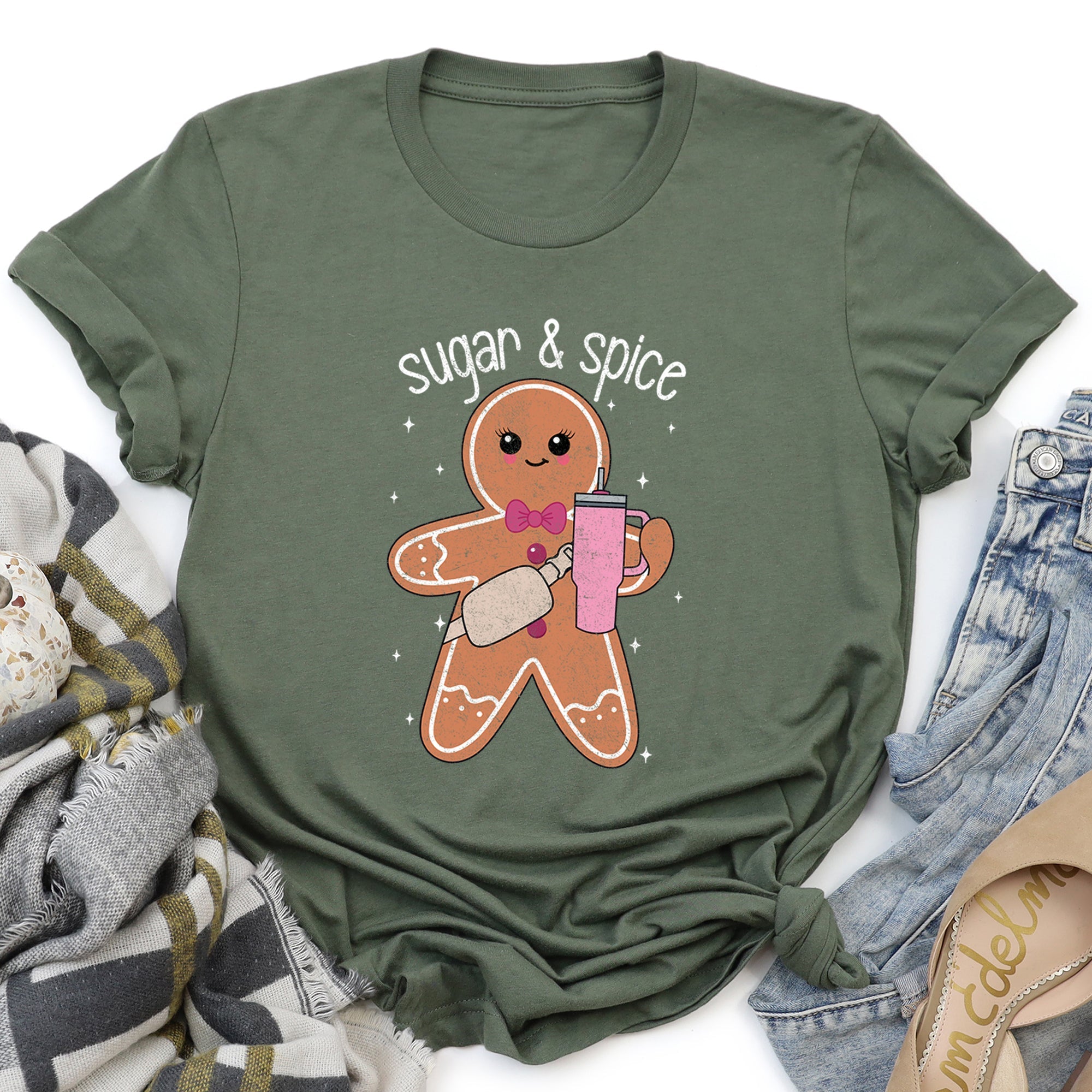 Super And Spice Gingerbread Man Stanley Christmas Whimsical Cookie Cutter Classic Graphic Tee
