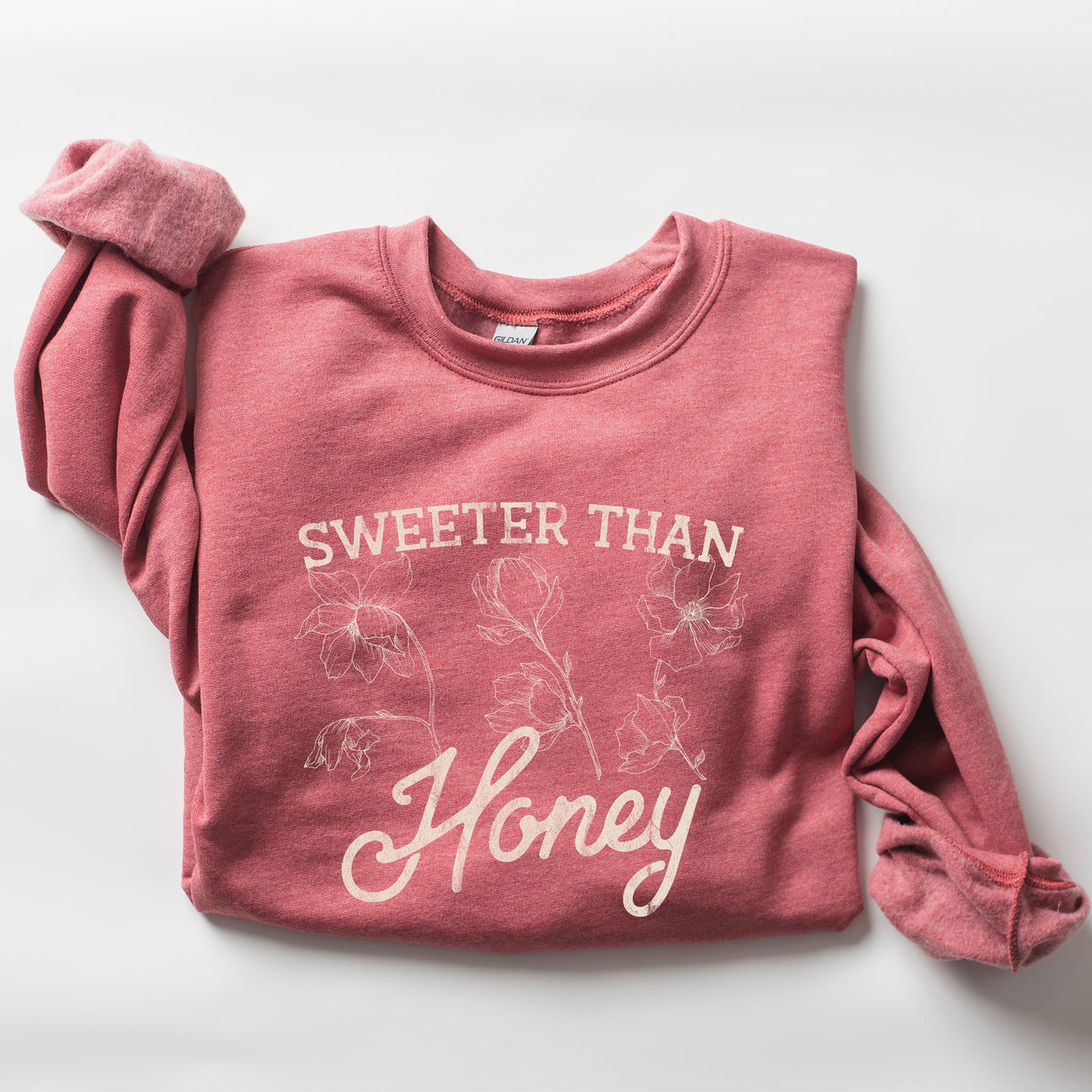 Sweeter Than Honey, Country Gal Western Cowgirl Spirit Graphic Sweatshirt For Rustic Country Living