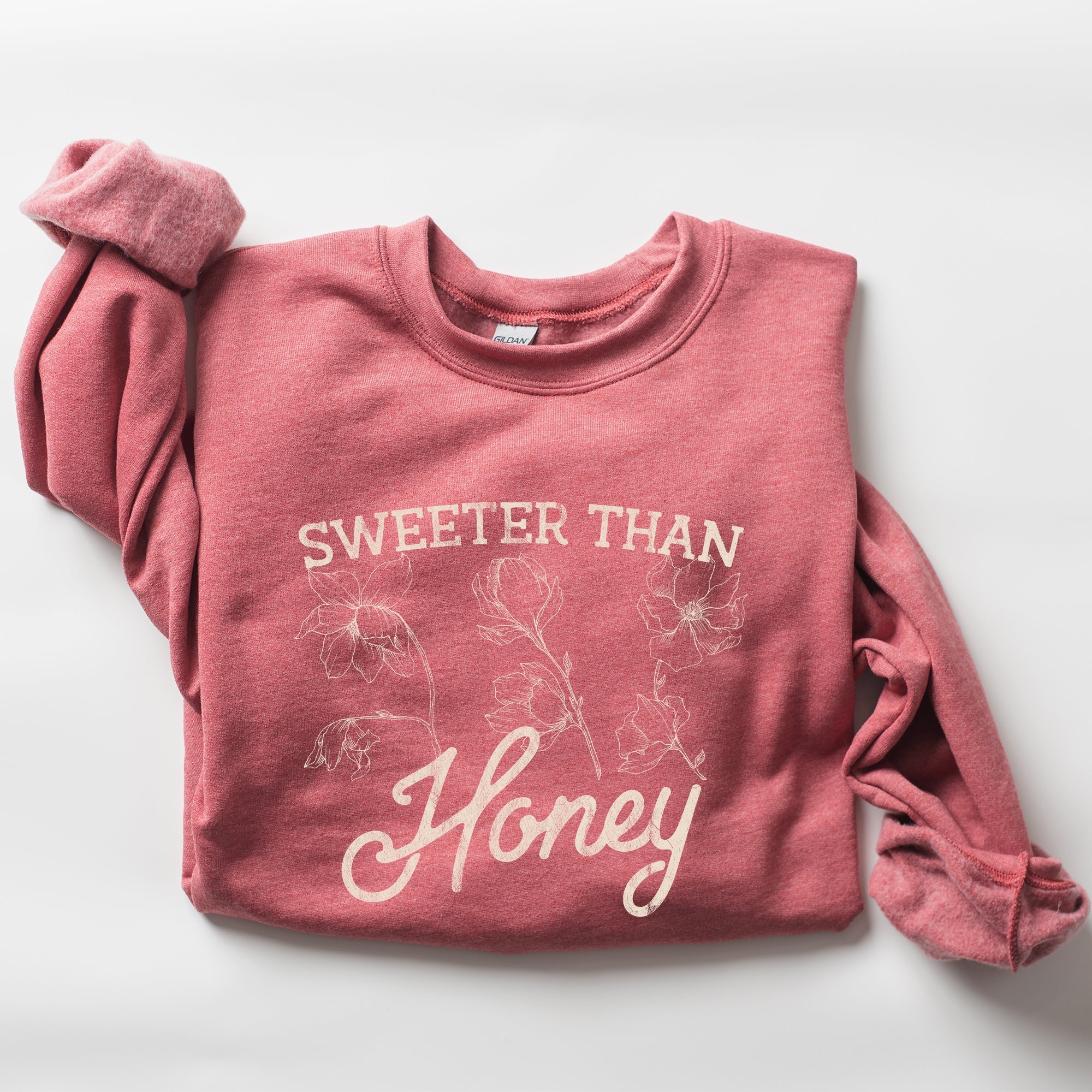 Sweeter Than Honey, Country Gal Western Cowgirl Spirit Graphic Sweatshirt For Rustic Country Living