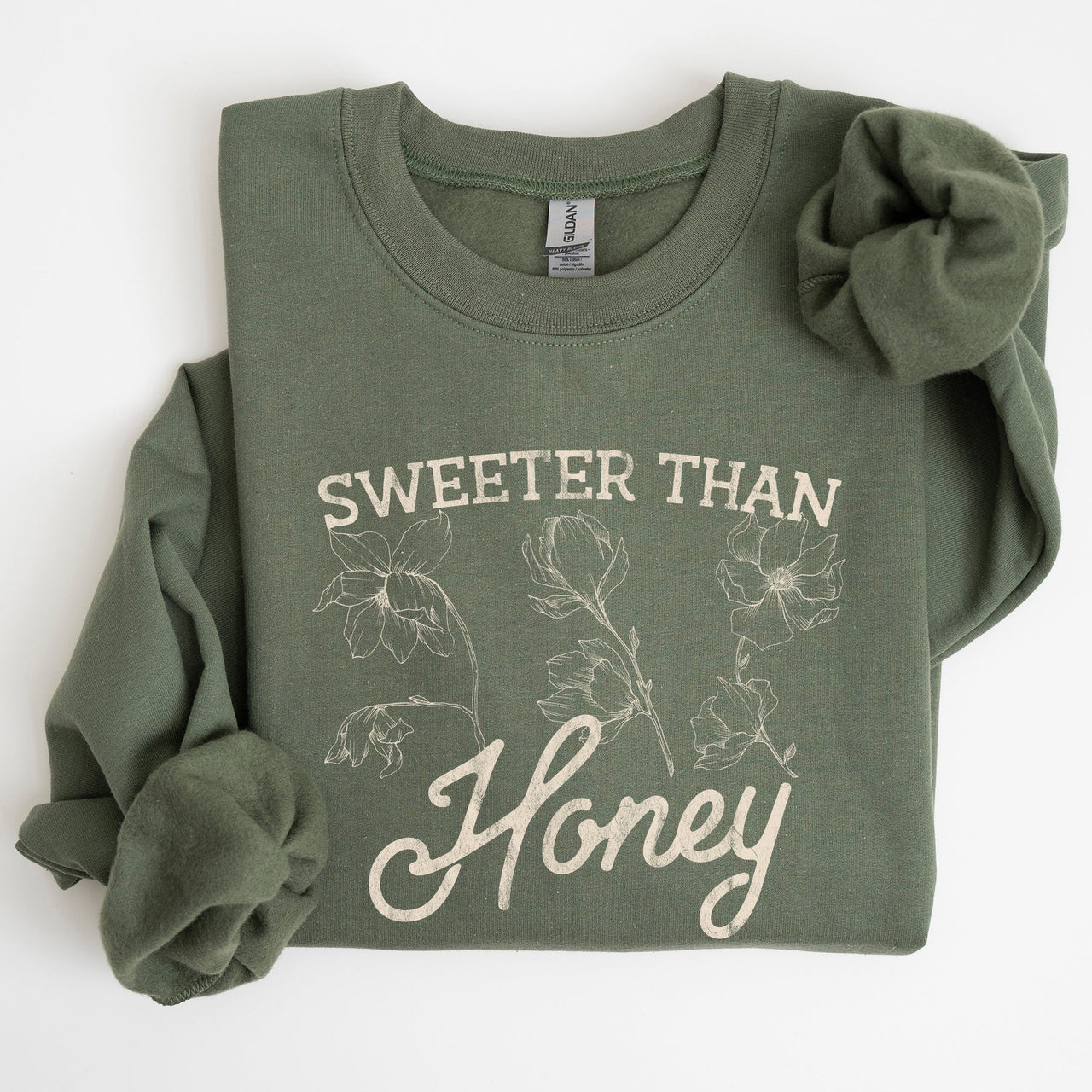 Sweeter Than Honey, Country Gal Western Cowgirl Spirit Graphic Sweatshirt For Rustic Country Living
