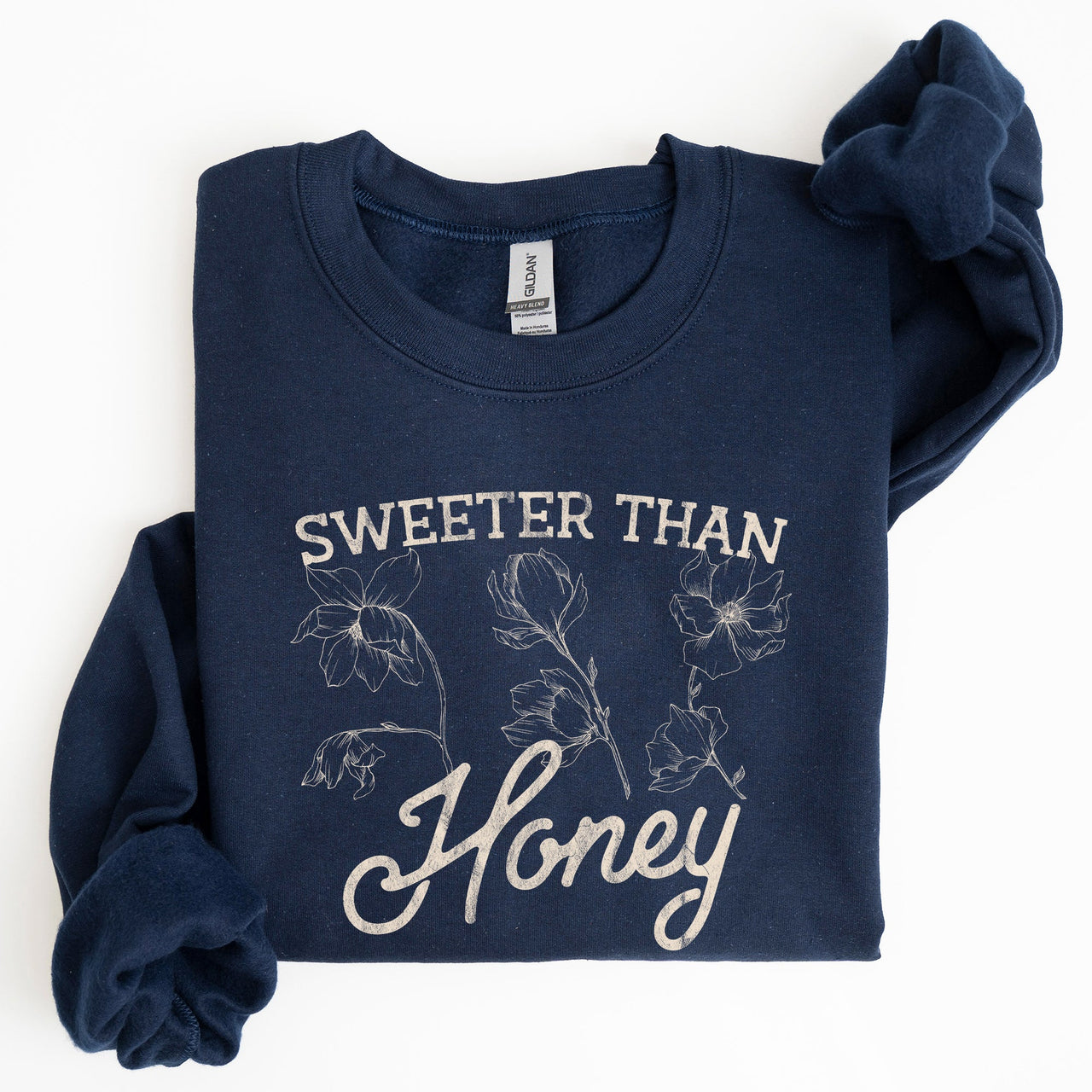Sweeter Than Honey, Country Gal Western Cowgirl Spirit Graphic Sweatshirt For Rustic Country Living