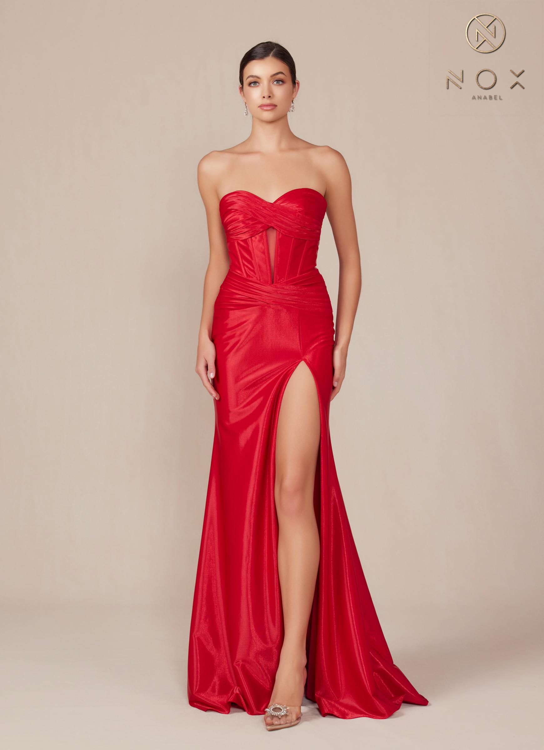 Nox Anabel T1489 Dress Long Strapless Fitted Evening Gown