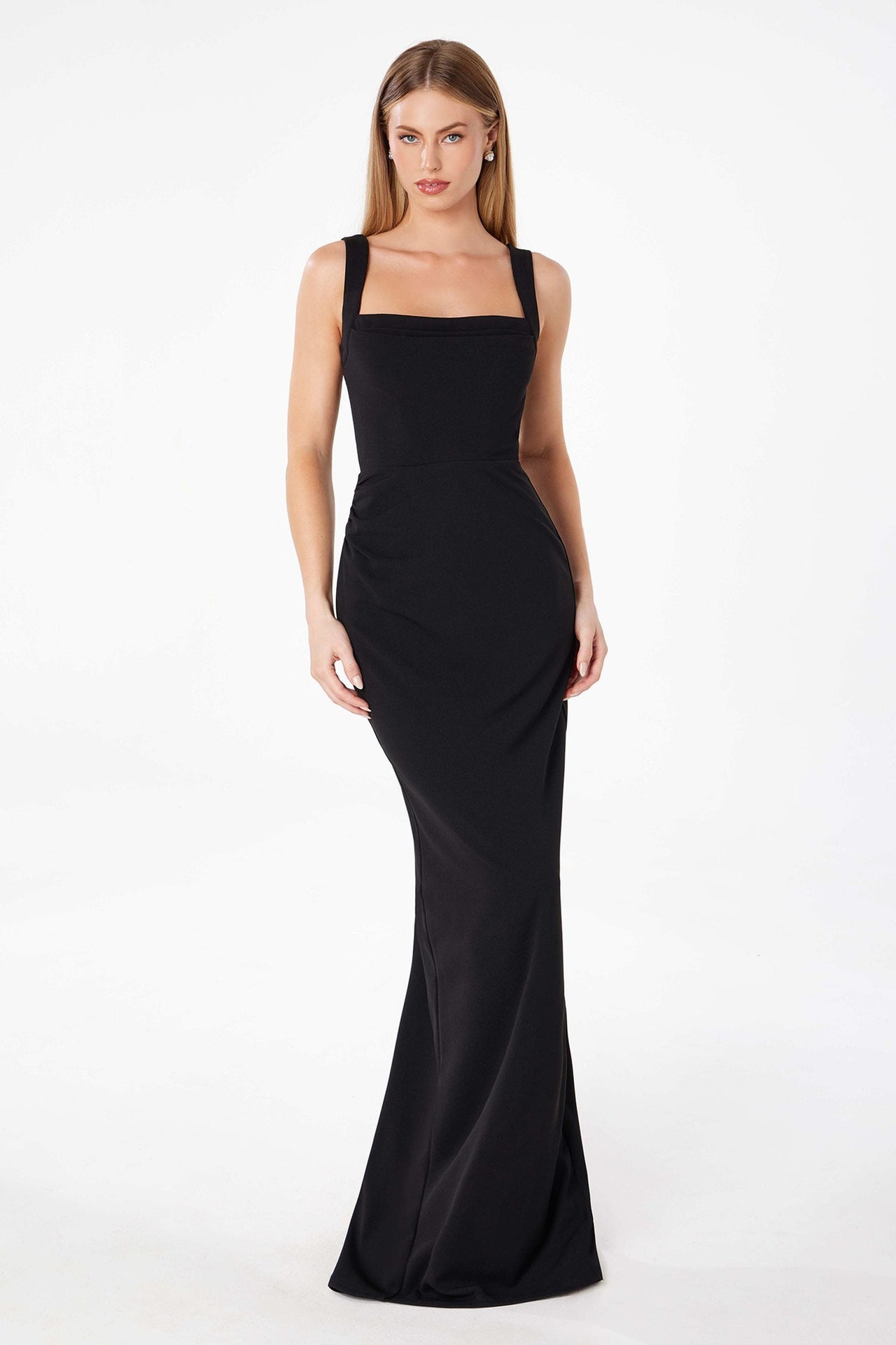 Astee T3000 Classic Modest Fitted Gown with Back Leg Slit