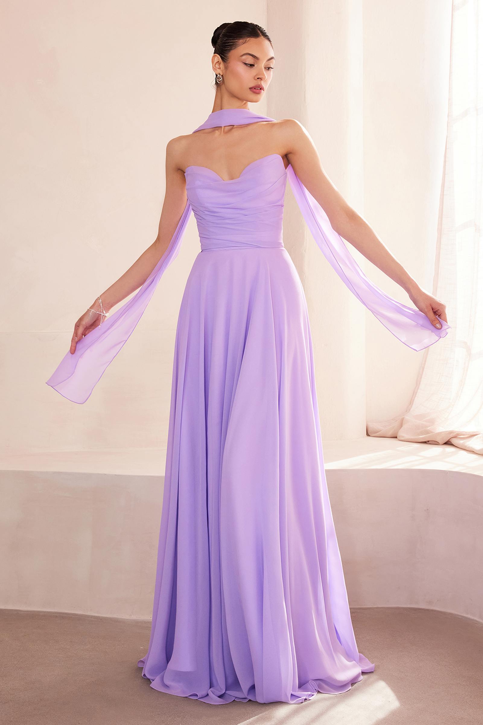 Ladivine Amoris T703 Dress Strapless A-Line Bridesmaid Gown