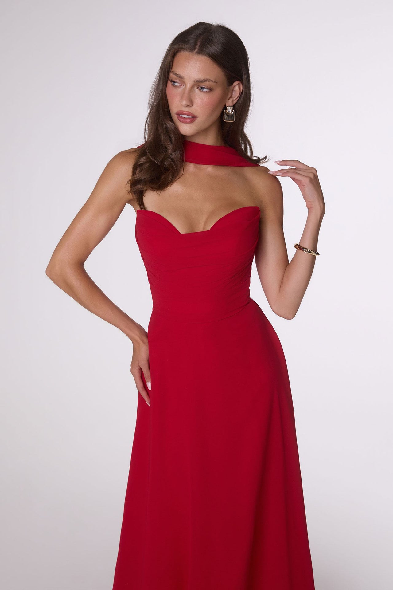 Ladivine Amoris T703 Dress Strapless A-Line Bridesmaid Gown