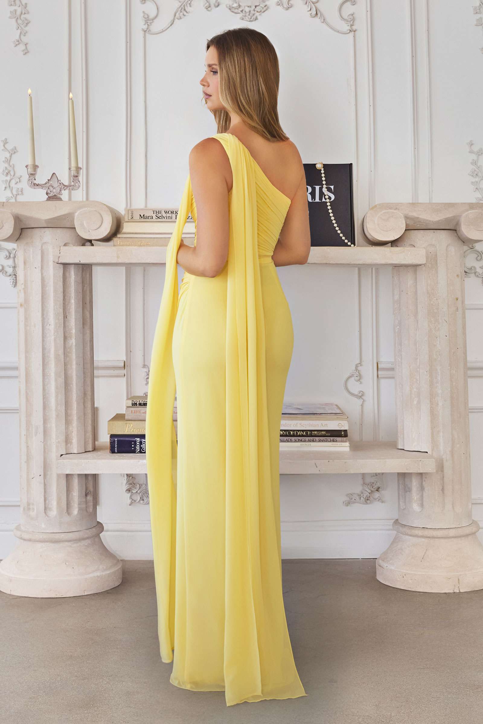 Amoris T730 One Shoulder Chiffon Formal Gown