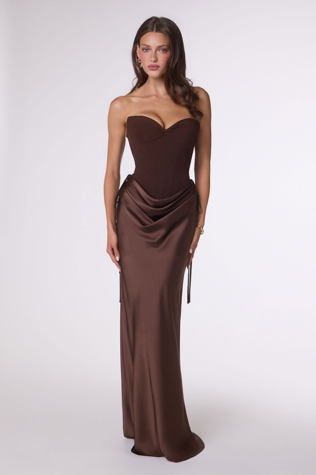 Amoris T747 Long Fitted Gown Convertible to Short Mini Dress