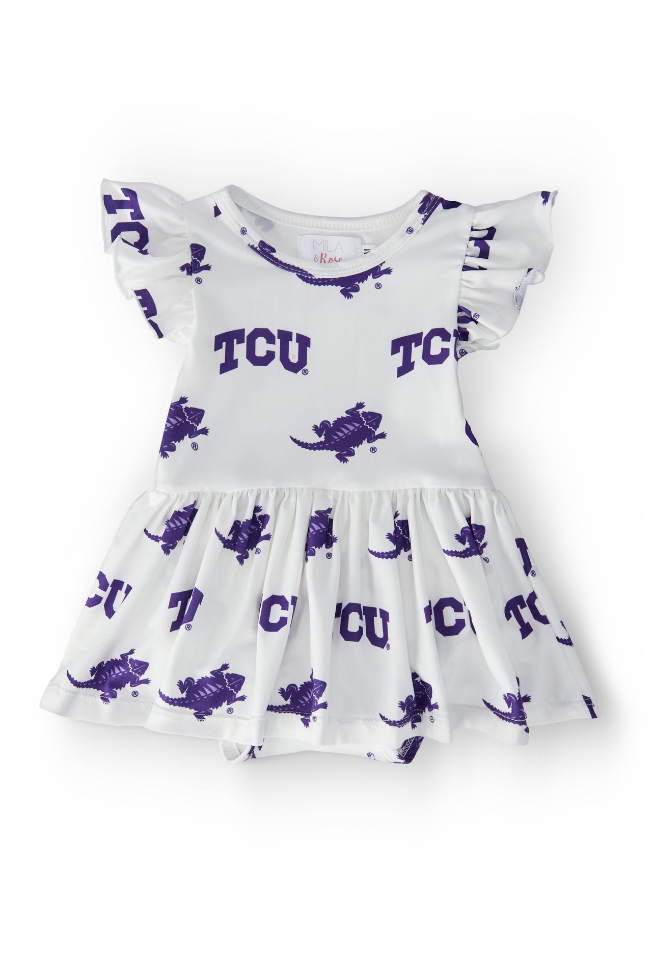 TCU White Frog S/S Flutter Twirl Bodysuit