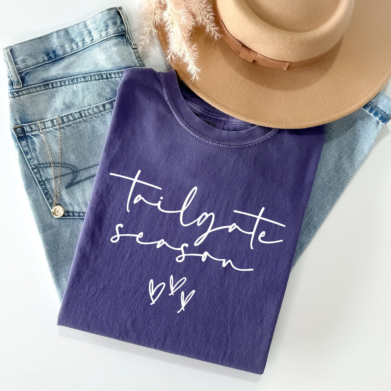 Tailgate Season Football Game Day Big Game Touchdown Tailgate Party Comfort Colors Tee
