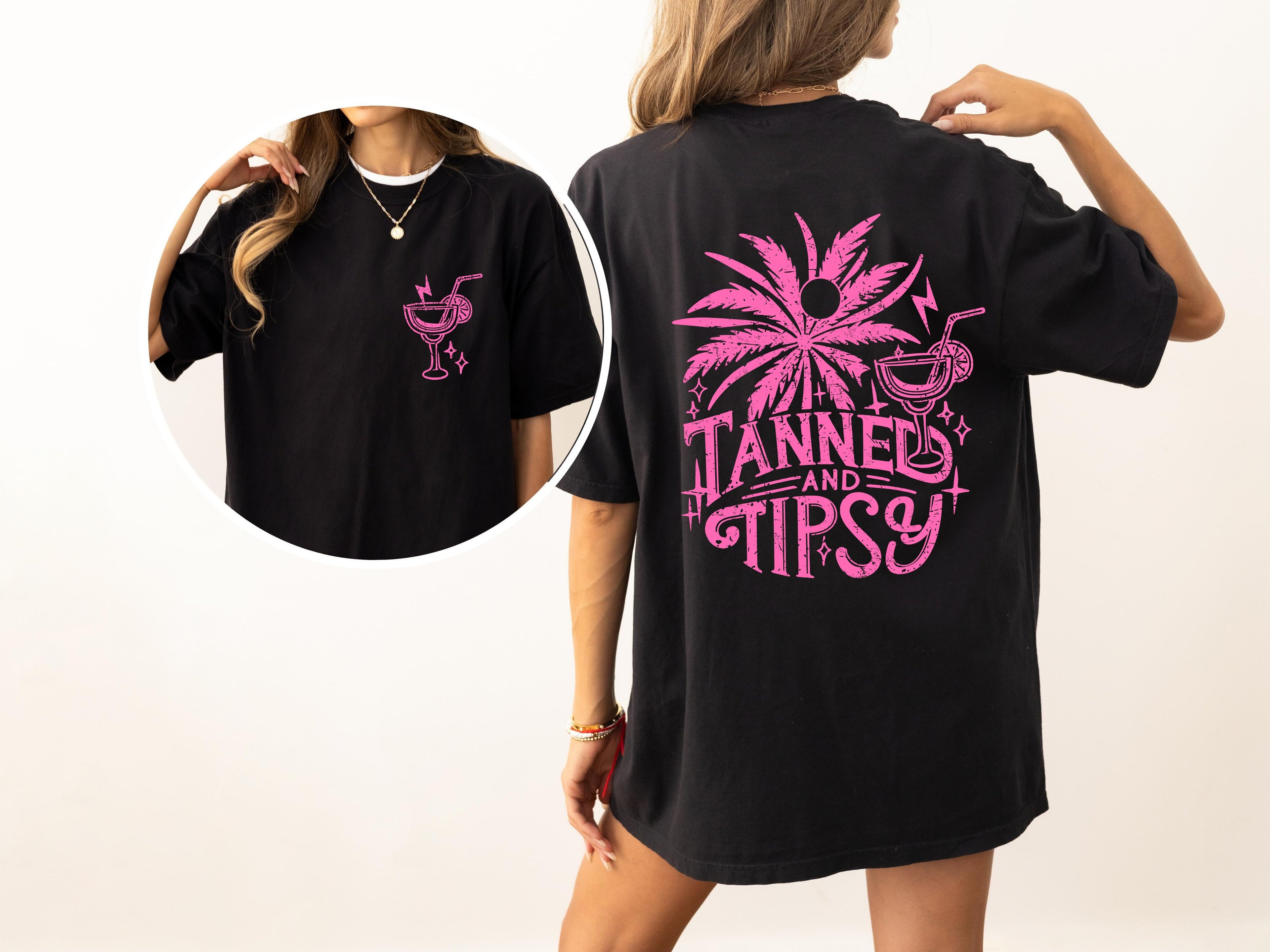 Tanned and Tipsy Drunk Vibes Summer Fun Beach Days Margarita Hot Girl Summer Comfort Colors Tee