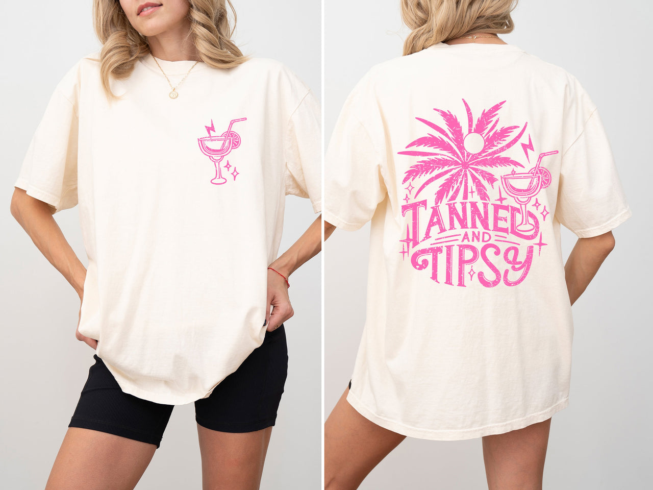 Tanned and Tipsy Drunk Vibes Summer Fun Beach Days Margarita Hot Girl Summer Comfort Colors Tee