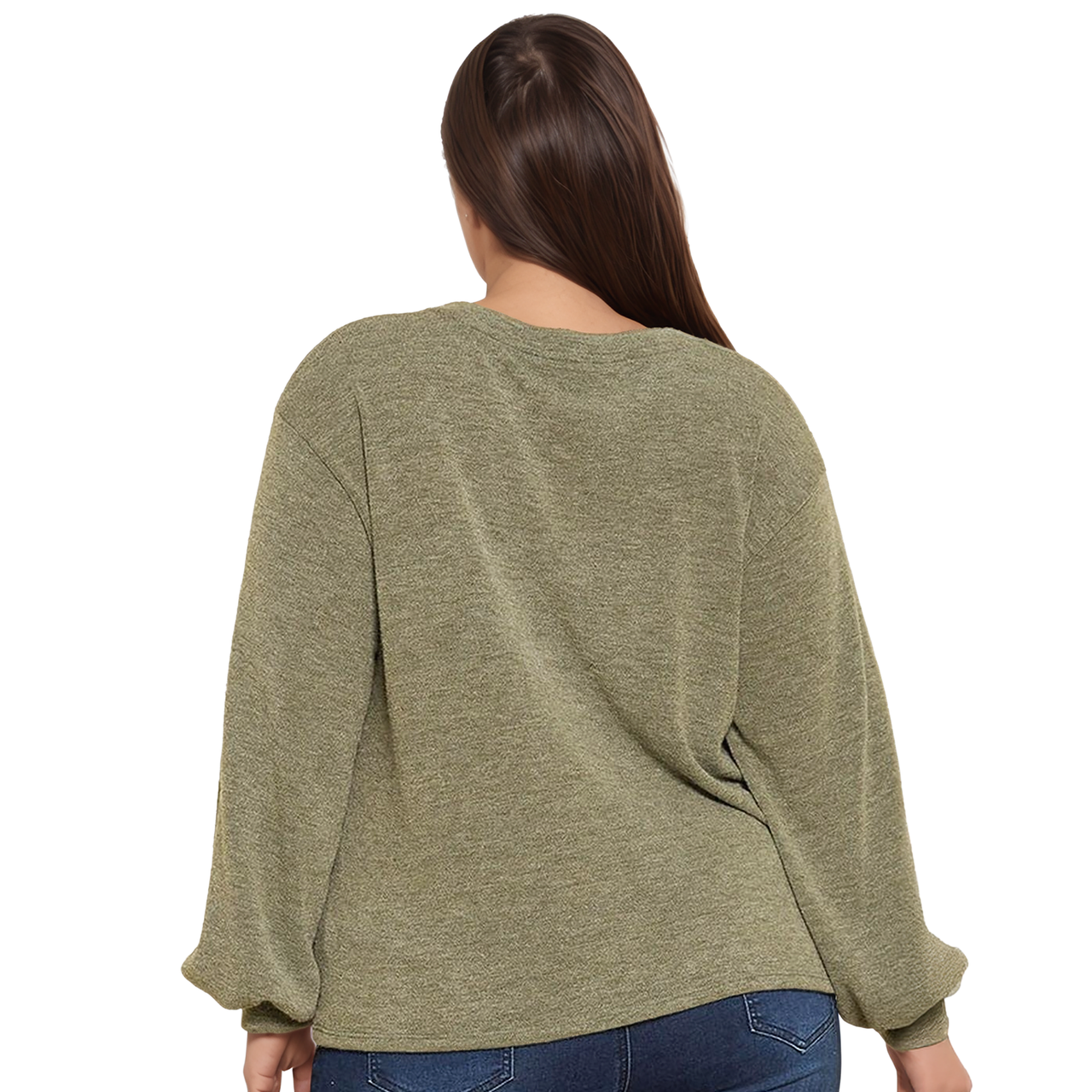 Pleione Women's Surplice Hem Knit Top