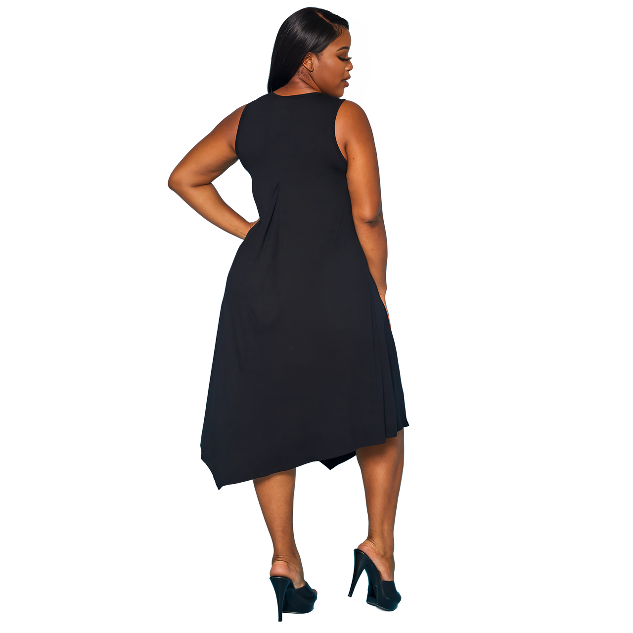 Plus Size Women's Basic Sleeveless Reverie Dress